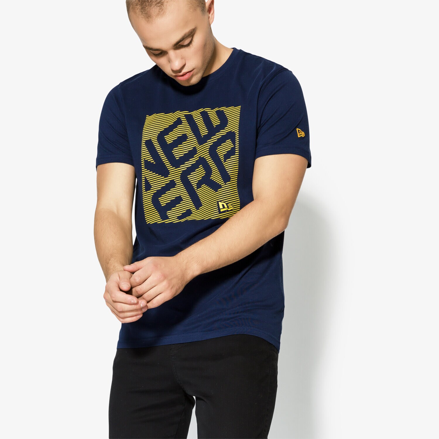 Bărbați tricou NEW ERA CĂMAȘĂ LINEAR STACK OSB 11450950 Bleumarin