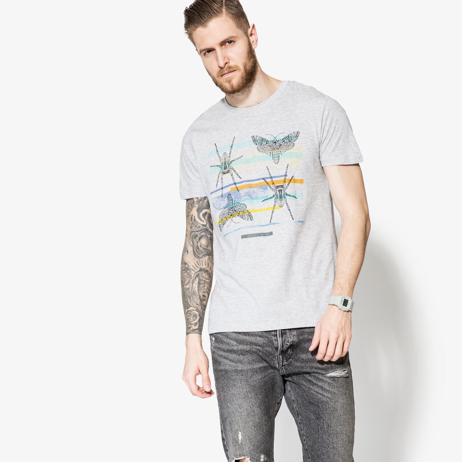 Bărbați tricou CONFRONT TRICOU SS MOSCA CF17TSM84001 Gri