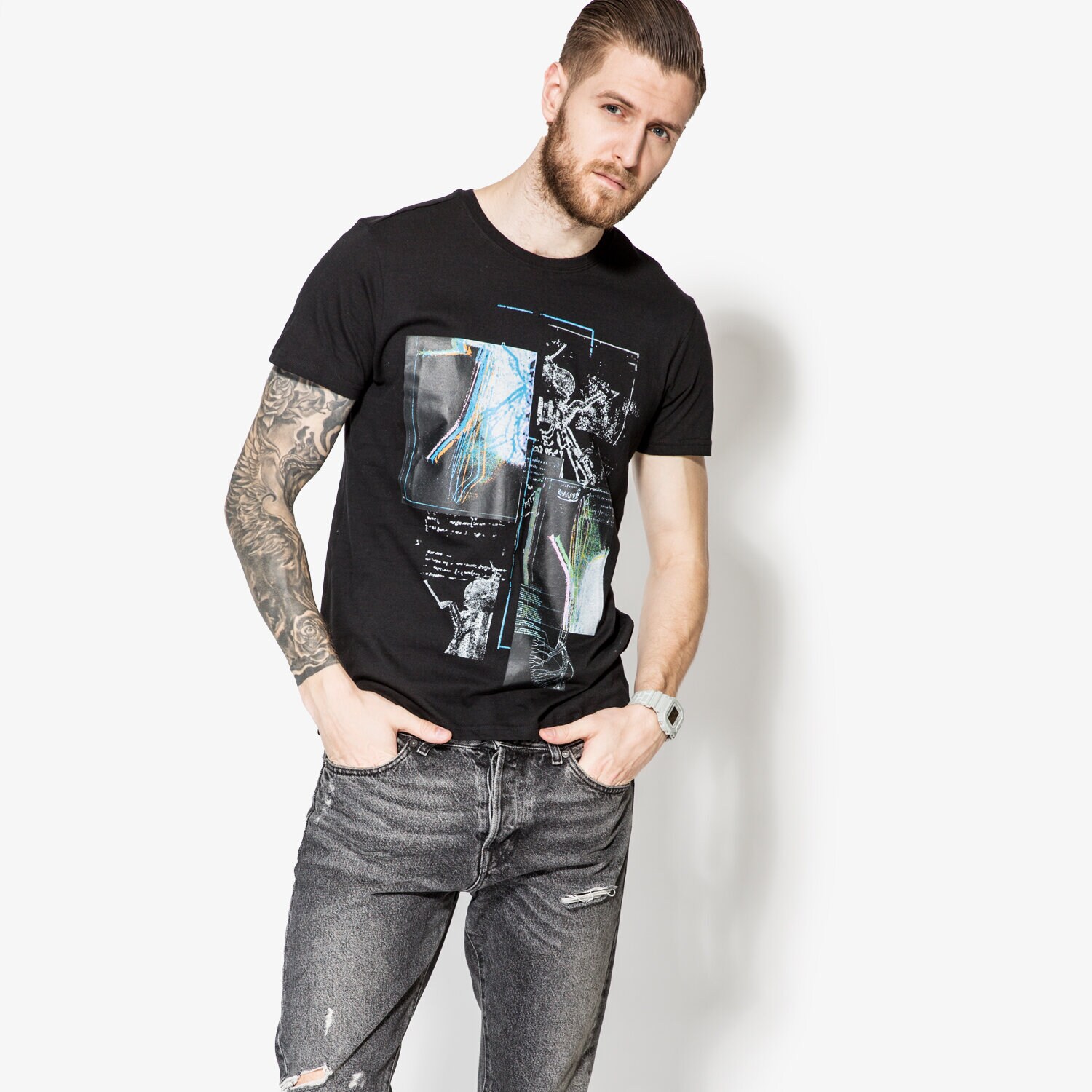 Bărbați tricou CONFRONT TRICOU SS VOLARE CF17TSM85001 Negru