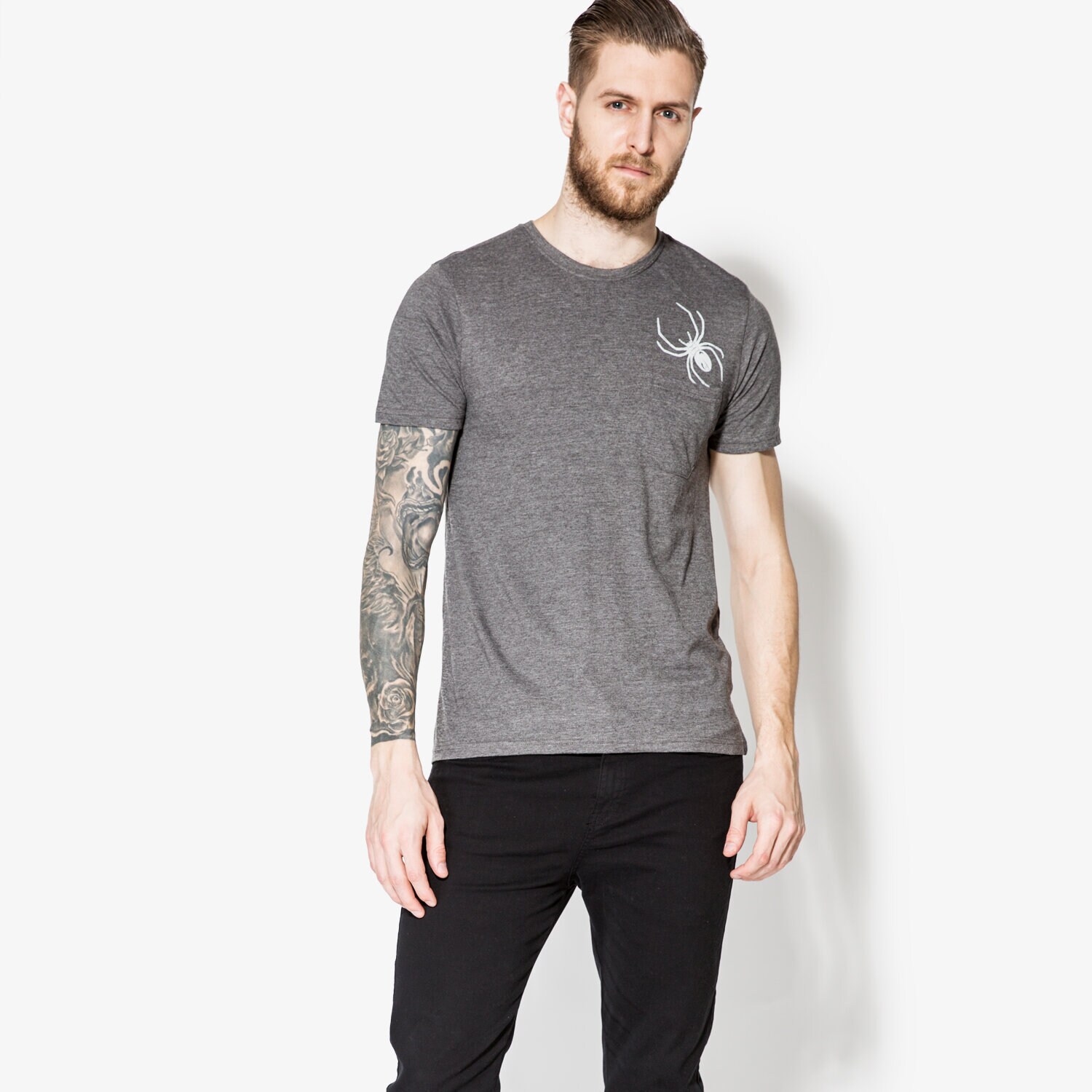 Bărbați tricou CONFRONT TRICOU SS SPIDER CF17TSM86001 Gri