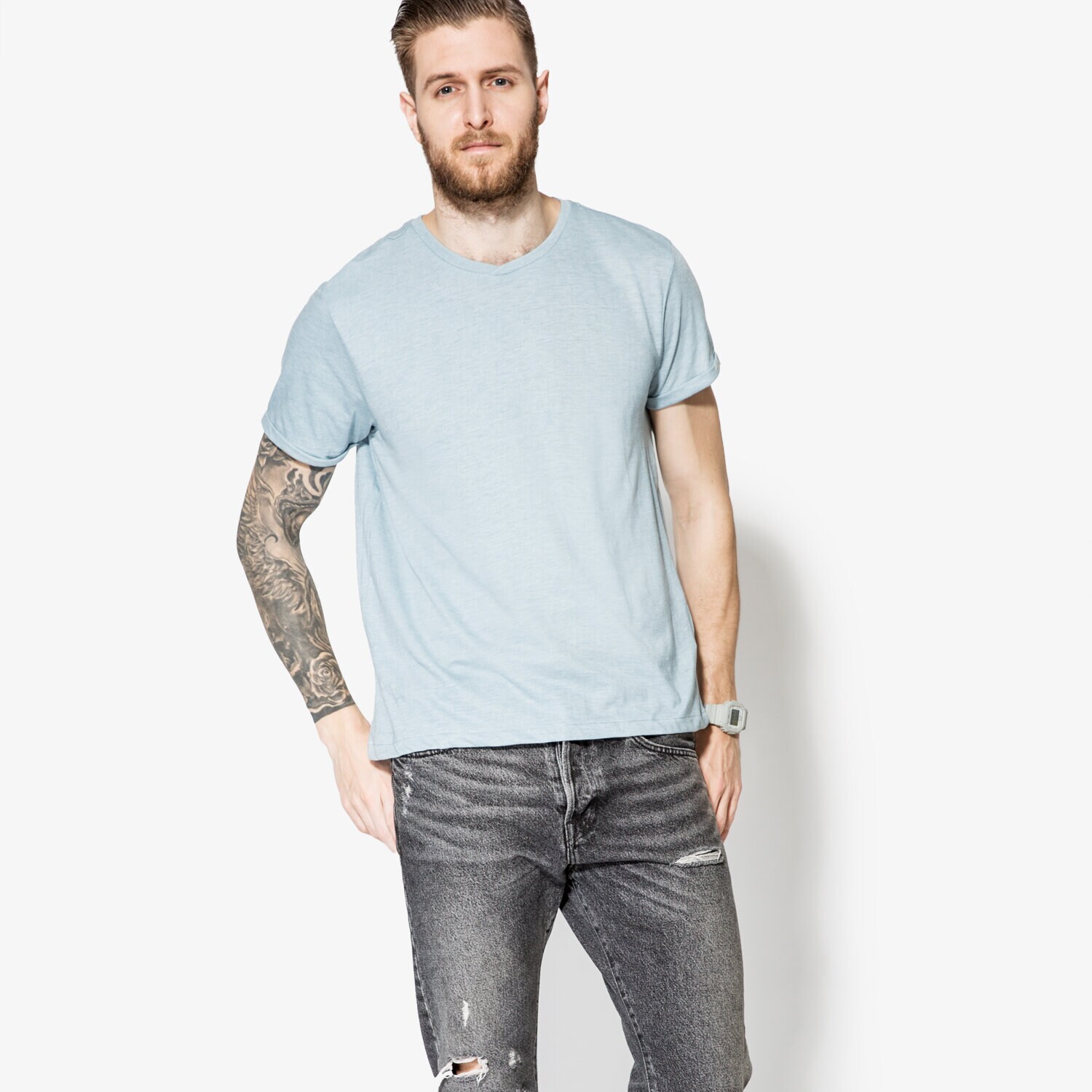 Bărbați tricou CONFRONT TRICOU SS MORIS CF17TSM56001 Albastru