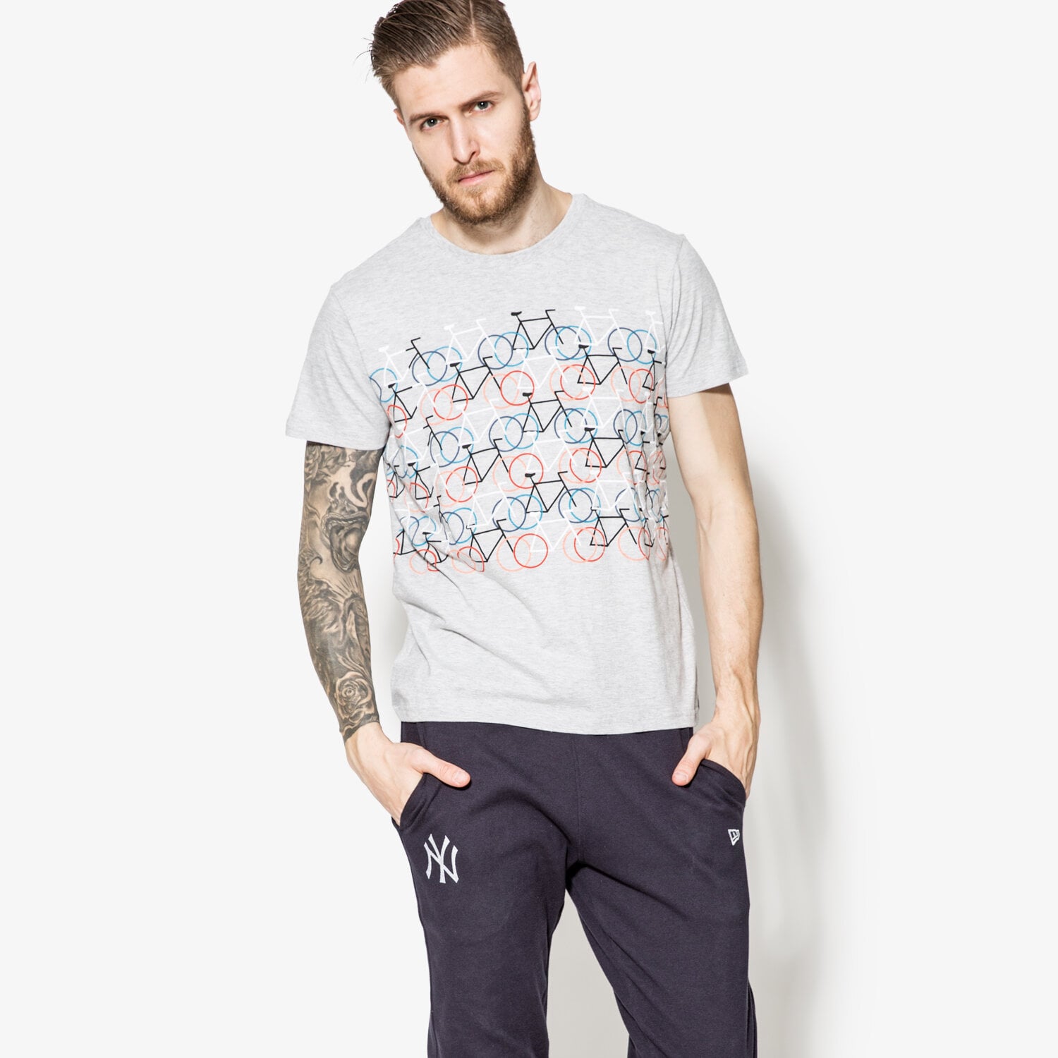 Bărbați tricou CONFRONT TRICOU SS BIKES CF17TSM89001 Gri