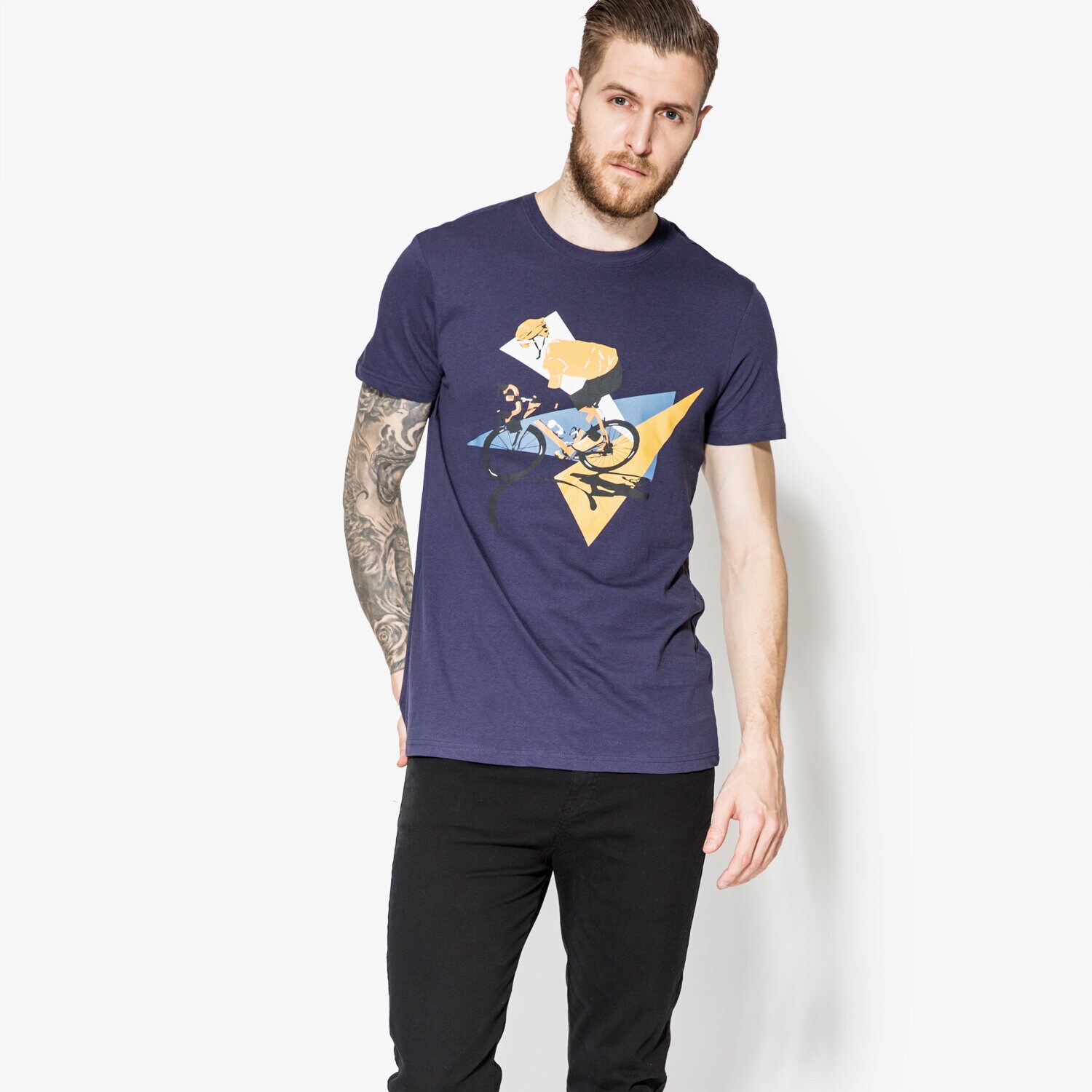Bărbați tricou CONFRONT TRICOU SS CICLISTA CF17TSM91001 Bleumarin