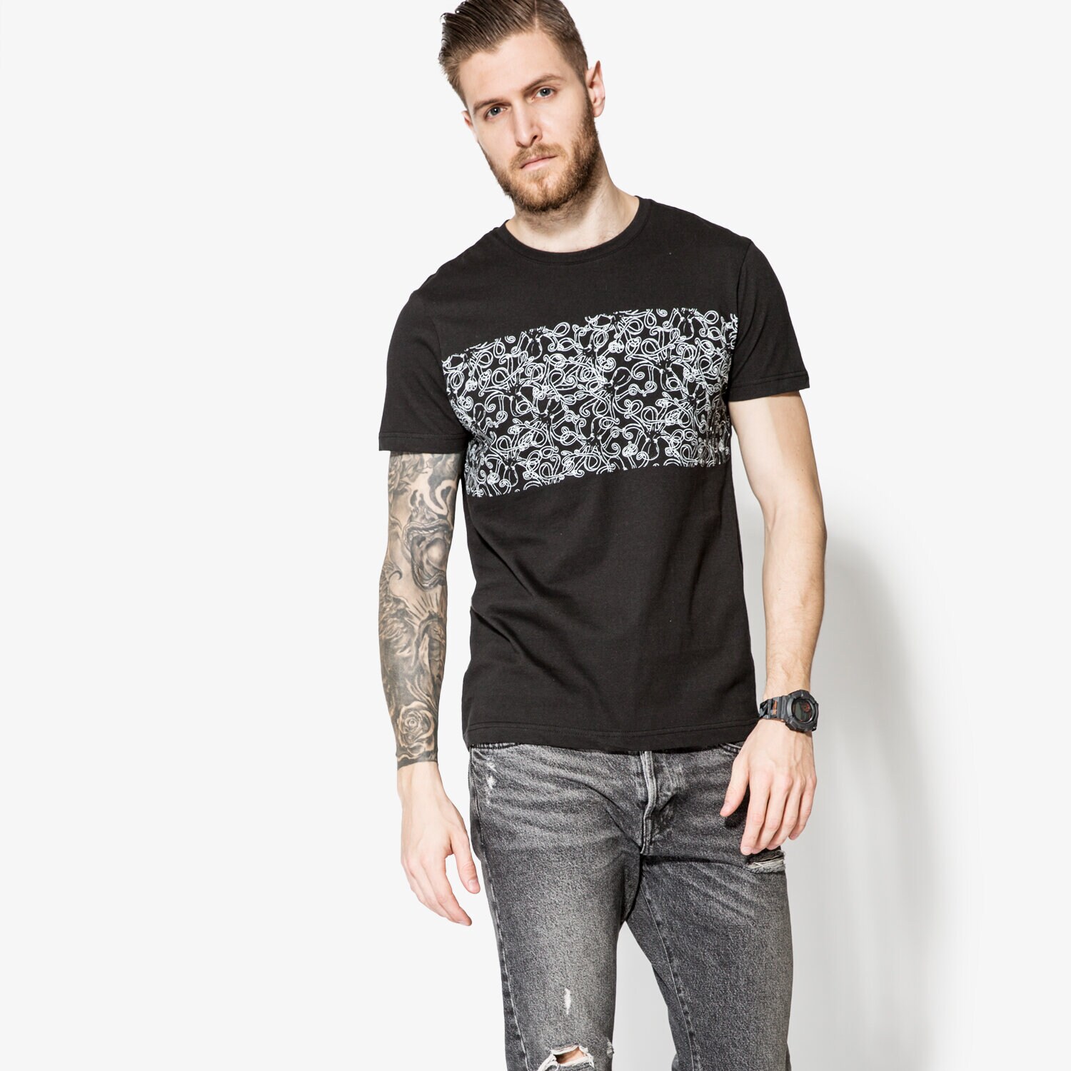 Bărbați tricou CONFRONT TRICOU SS OCTO CF17TSM73001 Negru