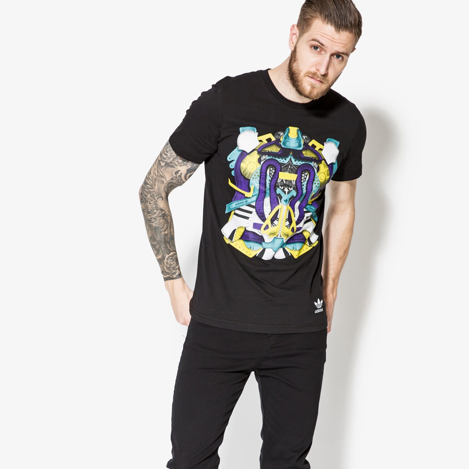 Bărbați tricou ADIDAS TRICOU SS MONTAGE TEE BK7602 Negru