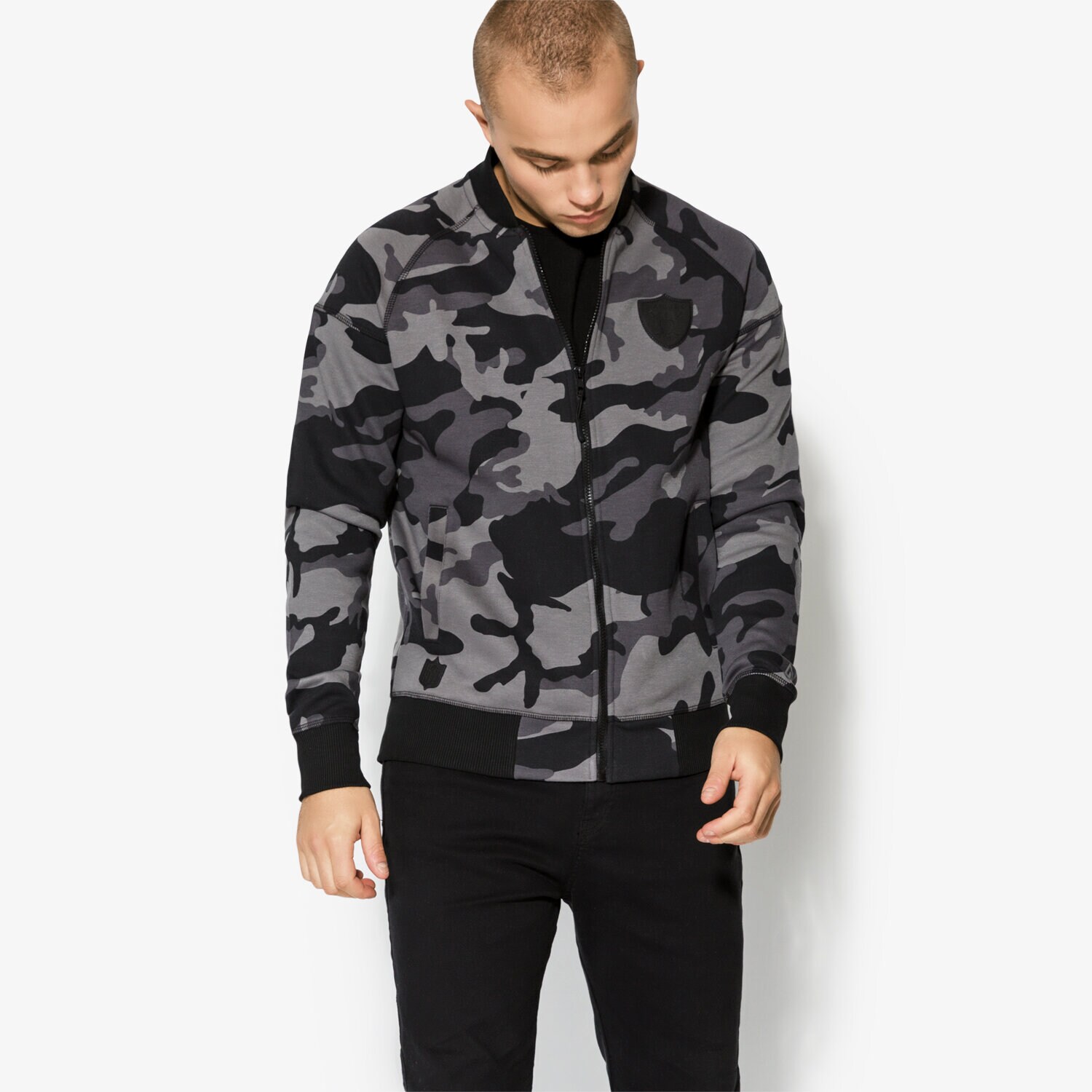 Bărbați bluză NEW ERA BLUZĂ NTC BOMBER OAK RAIDERS BLK 11493650 Negru