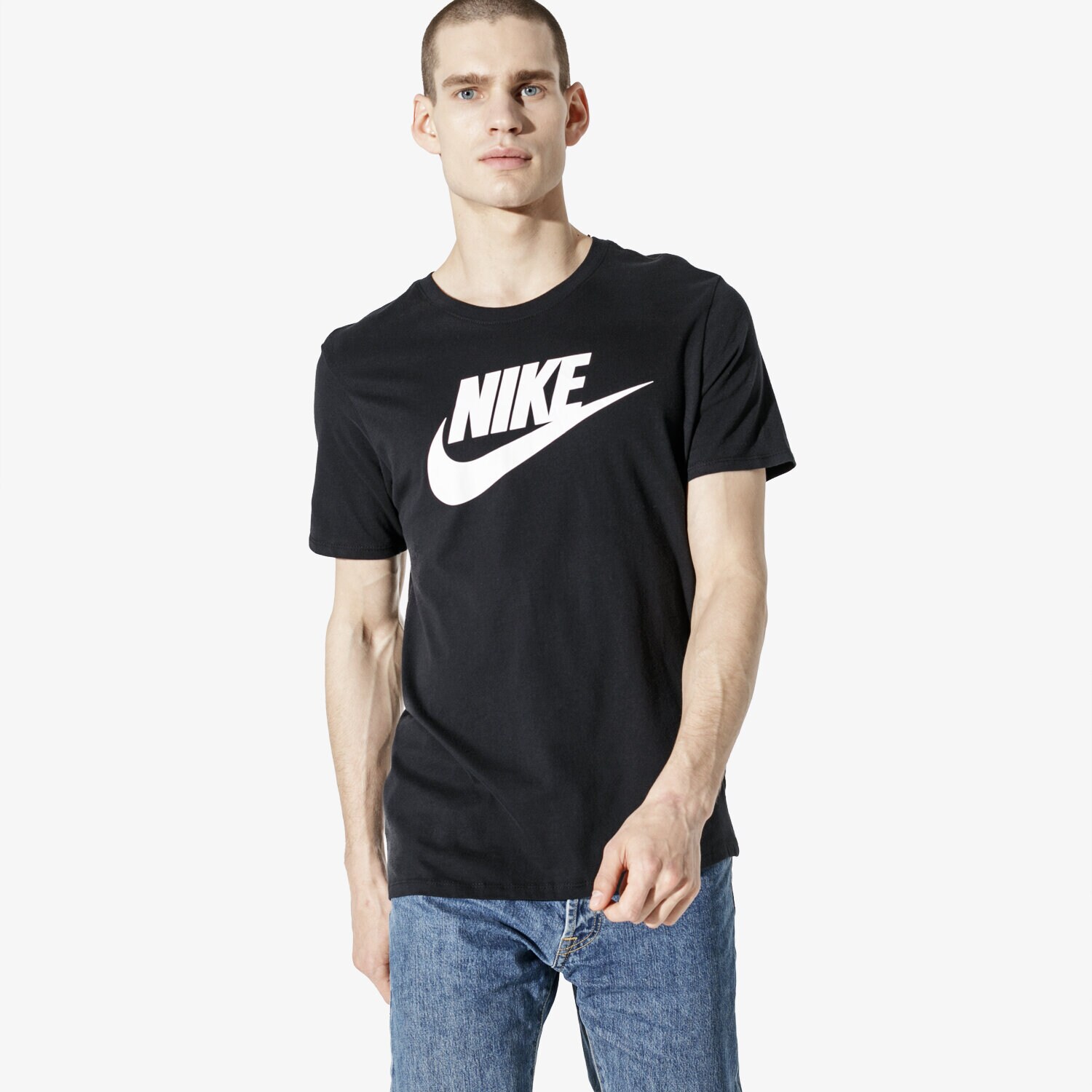 Bărbați tricou NIKE TRICOU SS M NSW TEE ICON FUTURA 696707-015 Negru