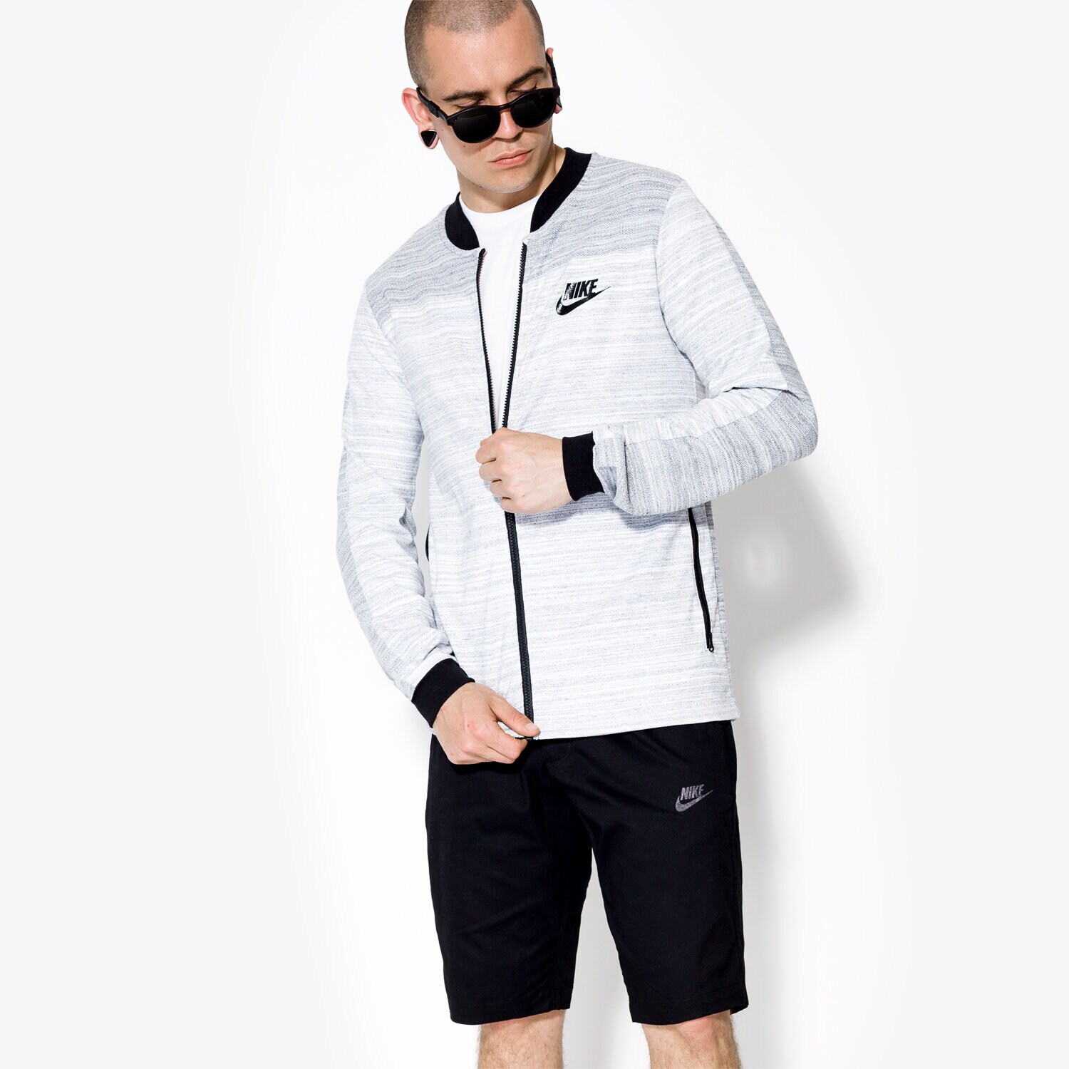 Bărbați bluză NIKE BLUZĂ AV15 JKT KNIT 837008100 Gri
