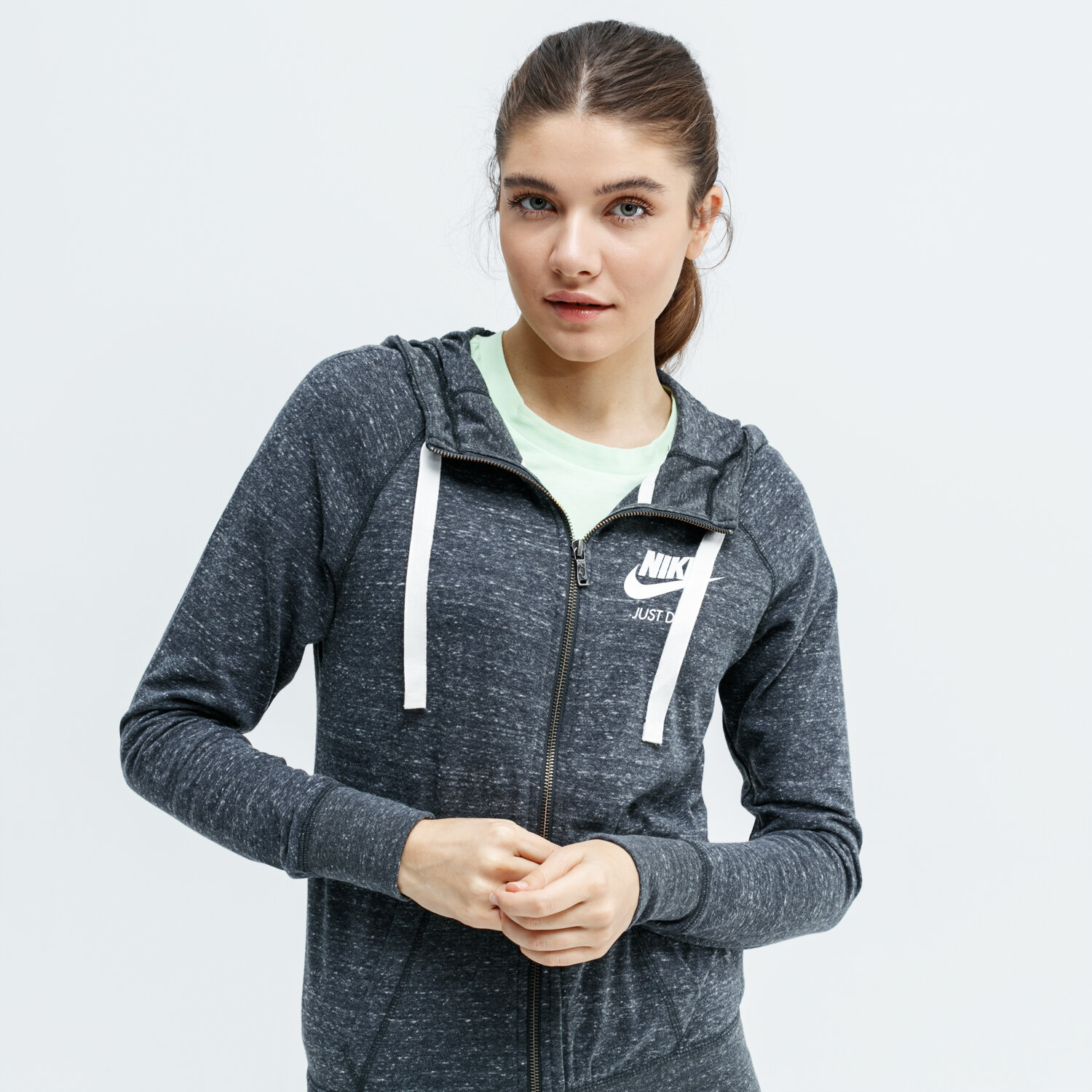 Femei bluză NIKE BLUZĂ W NSW GYM VNTG HOODIE FZ 883729060 Bleumarin