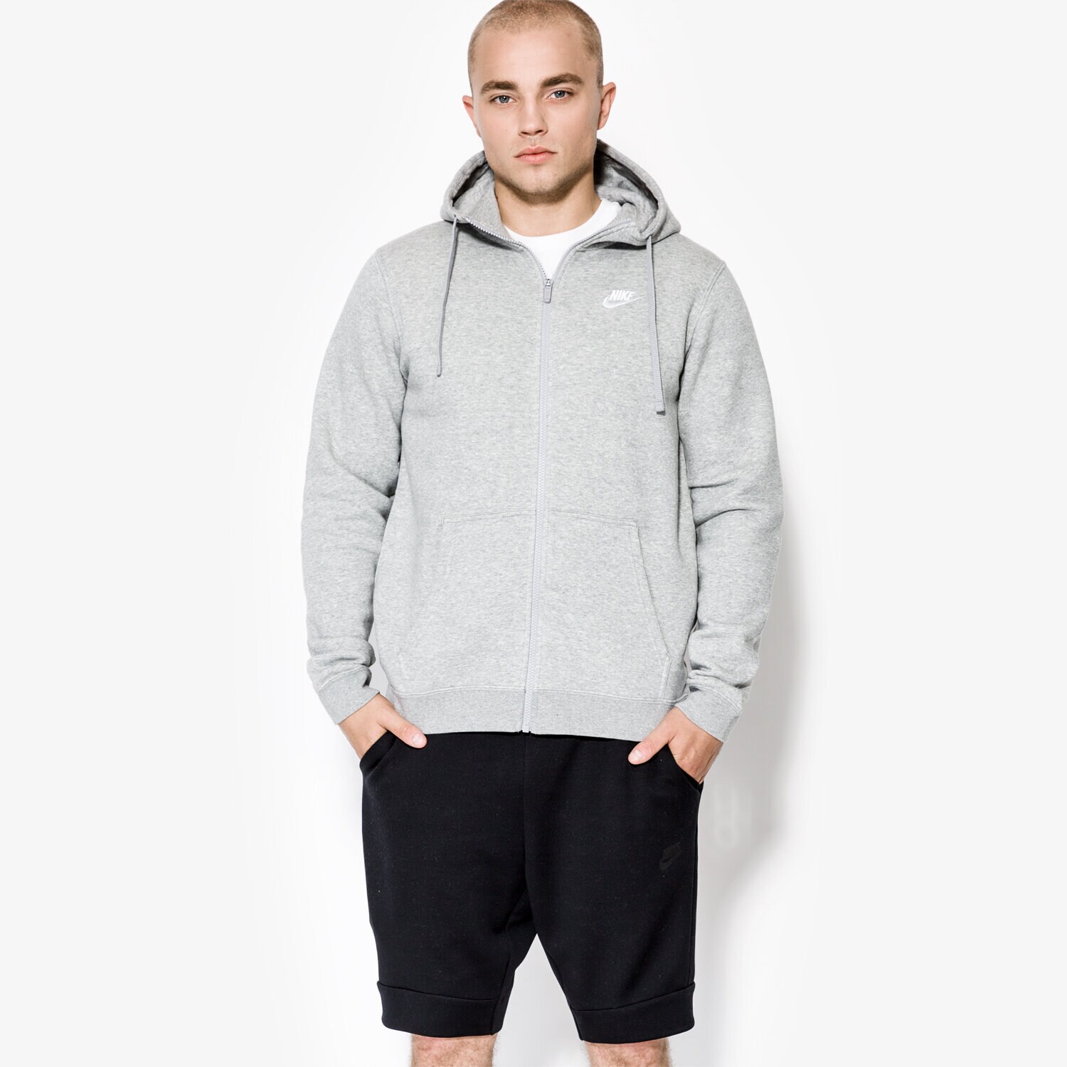 Bărbați bluză NIKE BLUZĂ M NSW HOODIE FZ FLC CLUB 804389063 Gri