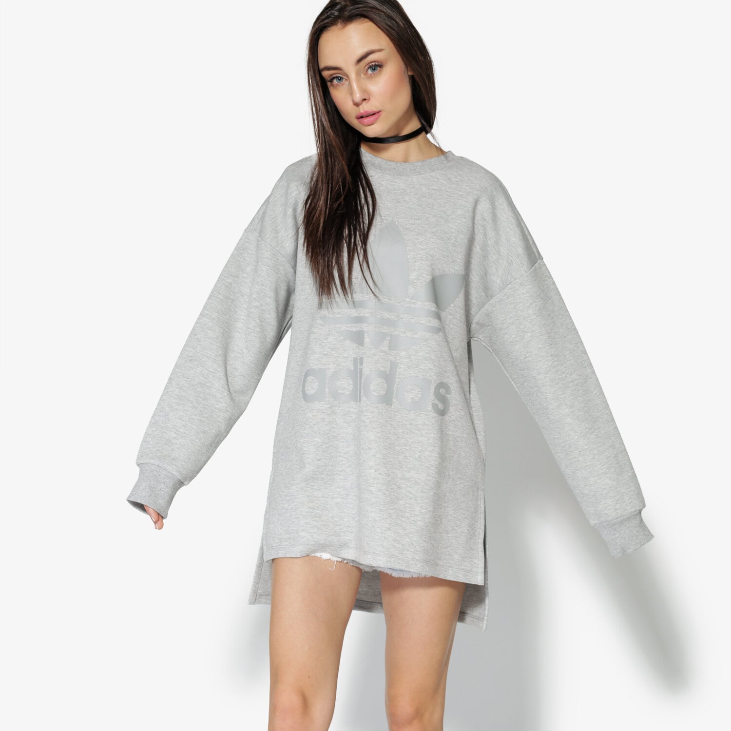Femei bluză ADIDAS BLUZĂ SWEATSHIRT CD6921 Gri