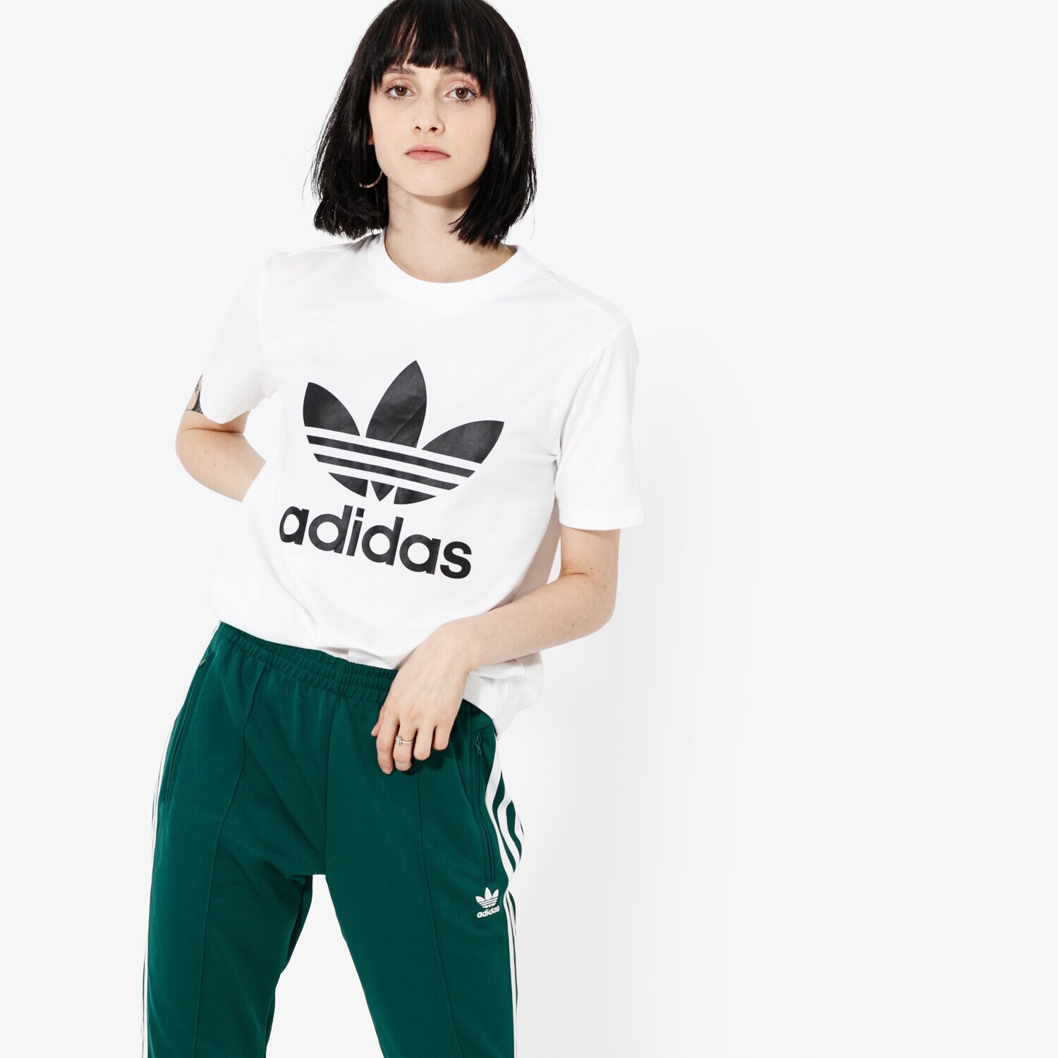 Femei tricou ADIDAS TRICOU SS TREFOIL TEE ADICOLOR CV9889 Alb