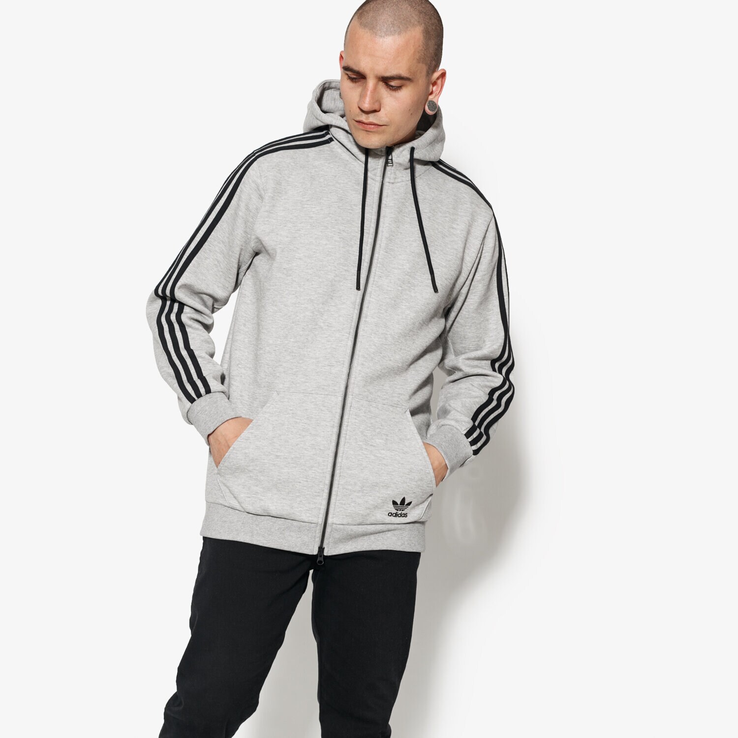 Bărbați bluză ADIDAS BLUZĂ CURATED FZ CW2528 Gri