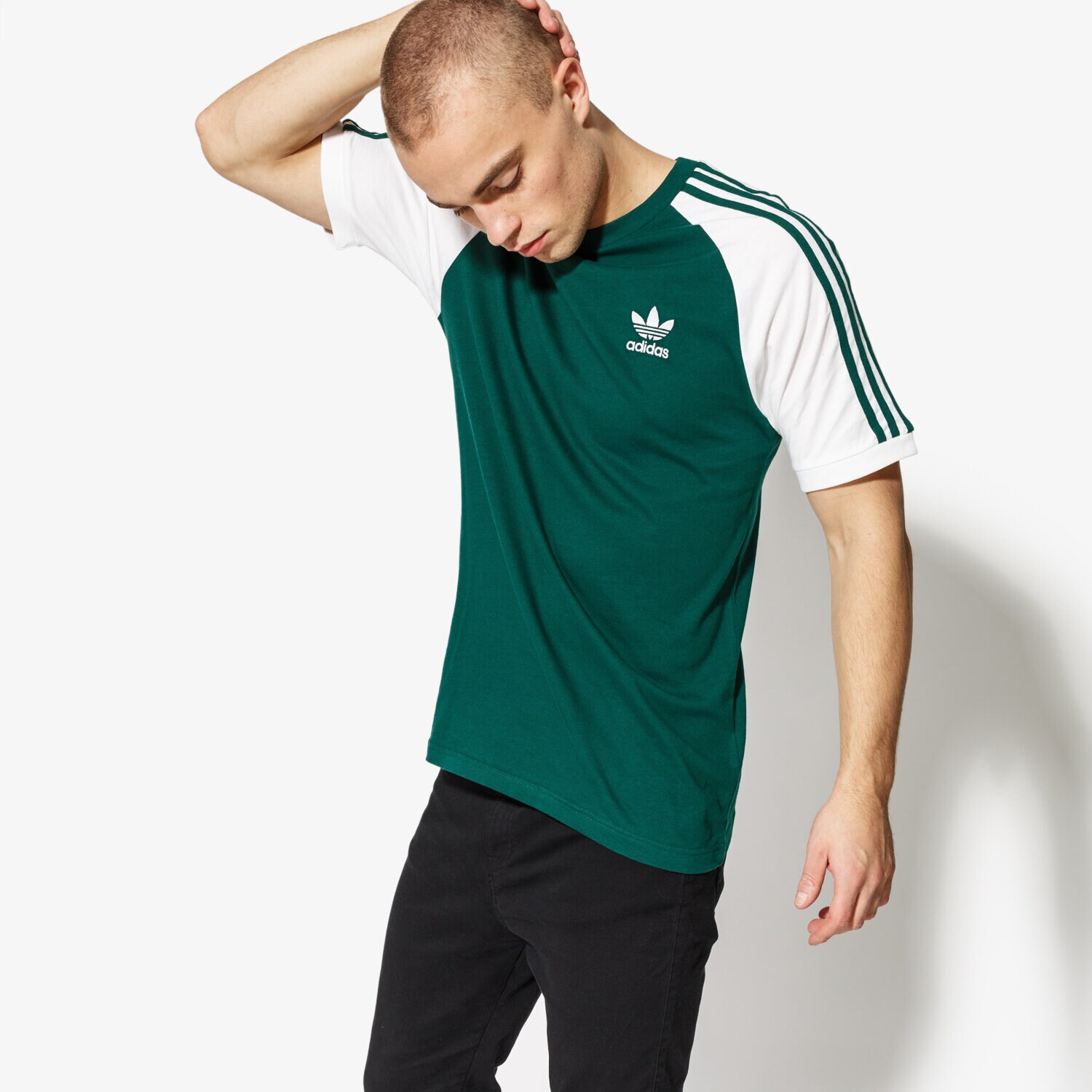 Bărbați tricou ADIDAS TRICOU SS 3-STRIPES TEE CW1206 Verde
