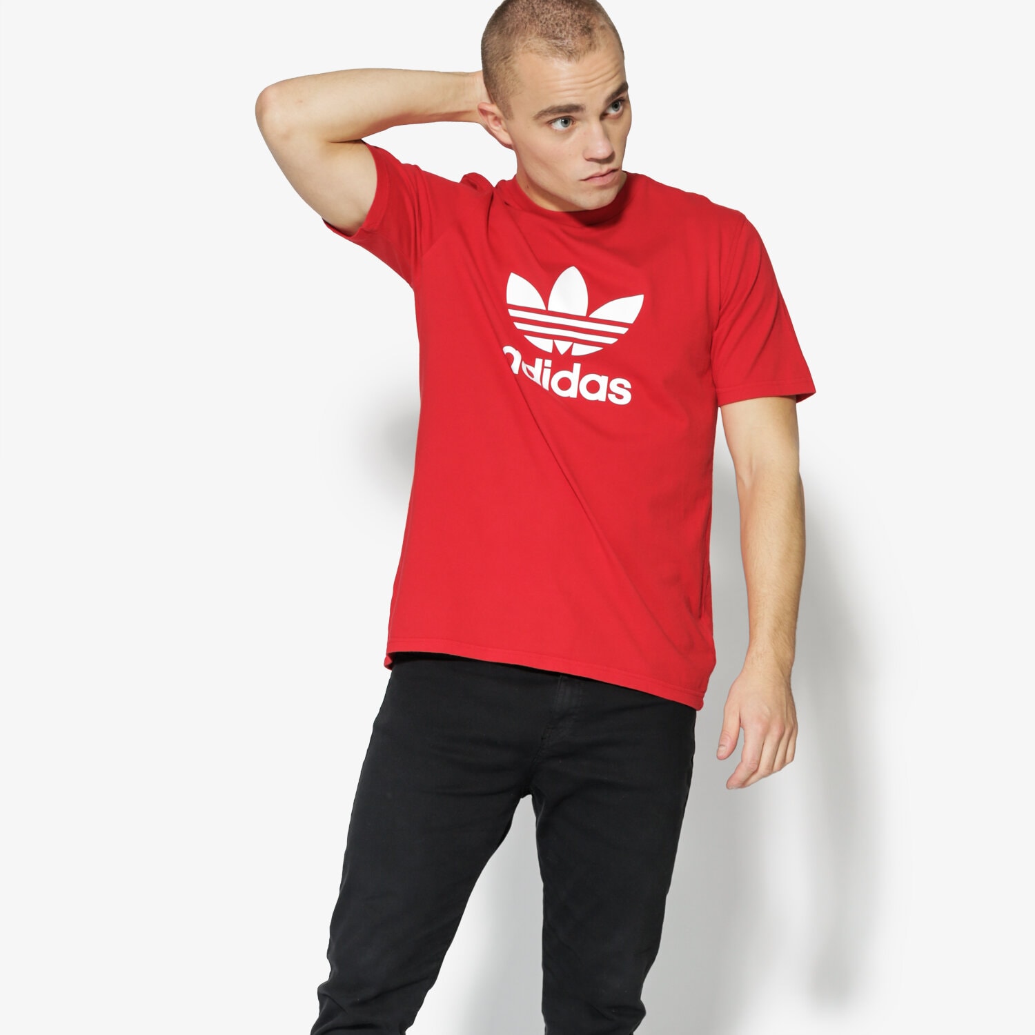 Bărbați tricou ADIDAS TRICOU SS TREFOIL TRICOU CX1895 Roșu