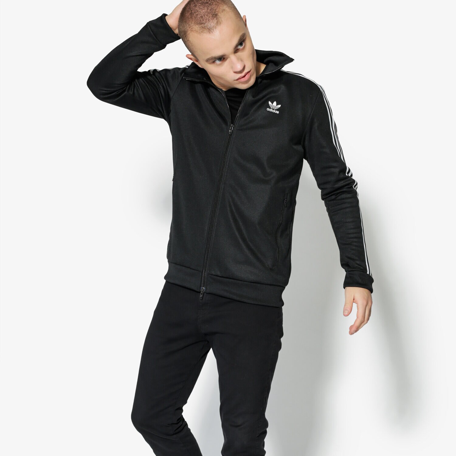 Bărbați bluză ADIDAS BLUZĂ BECKENBAUER TT ADICOLOR CW1250 Negru