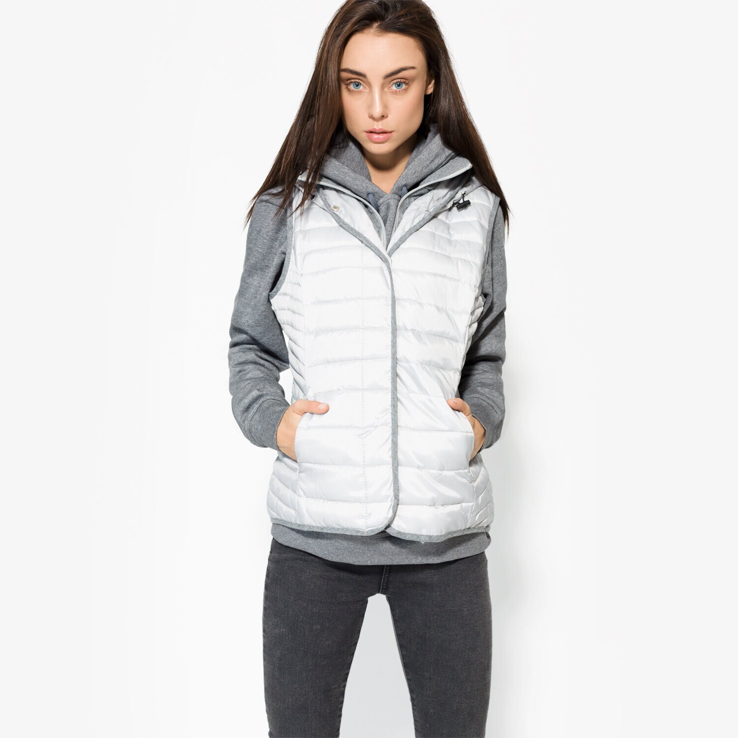 Femei veste CONFRONT VESTĂ TILLA CFV37KAD01001 Gri