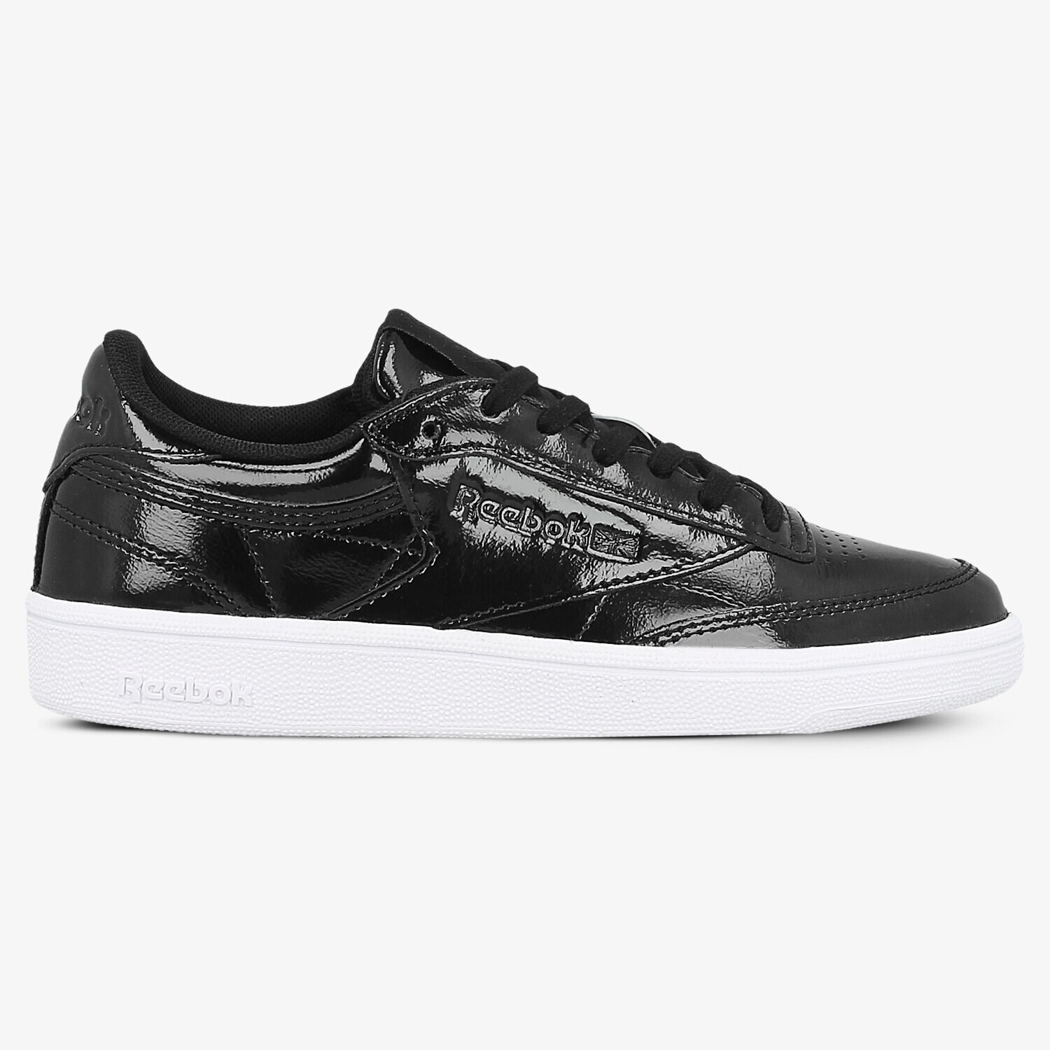 Femei pantofi sport REEBOK CLUB C 85 PATENT BLACK WHITE BS9777 Negru