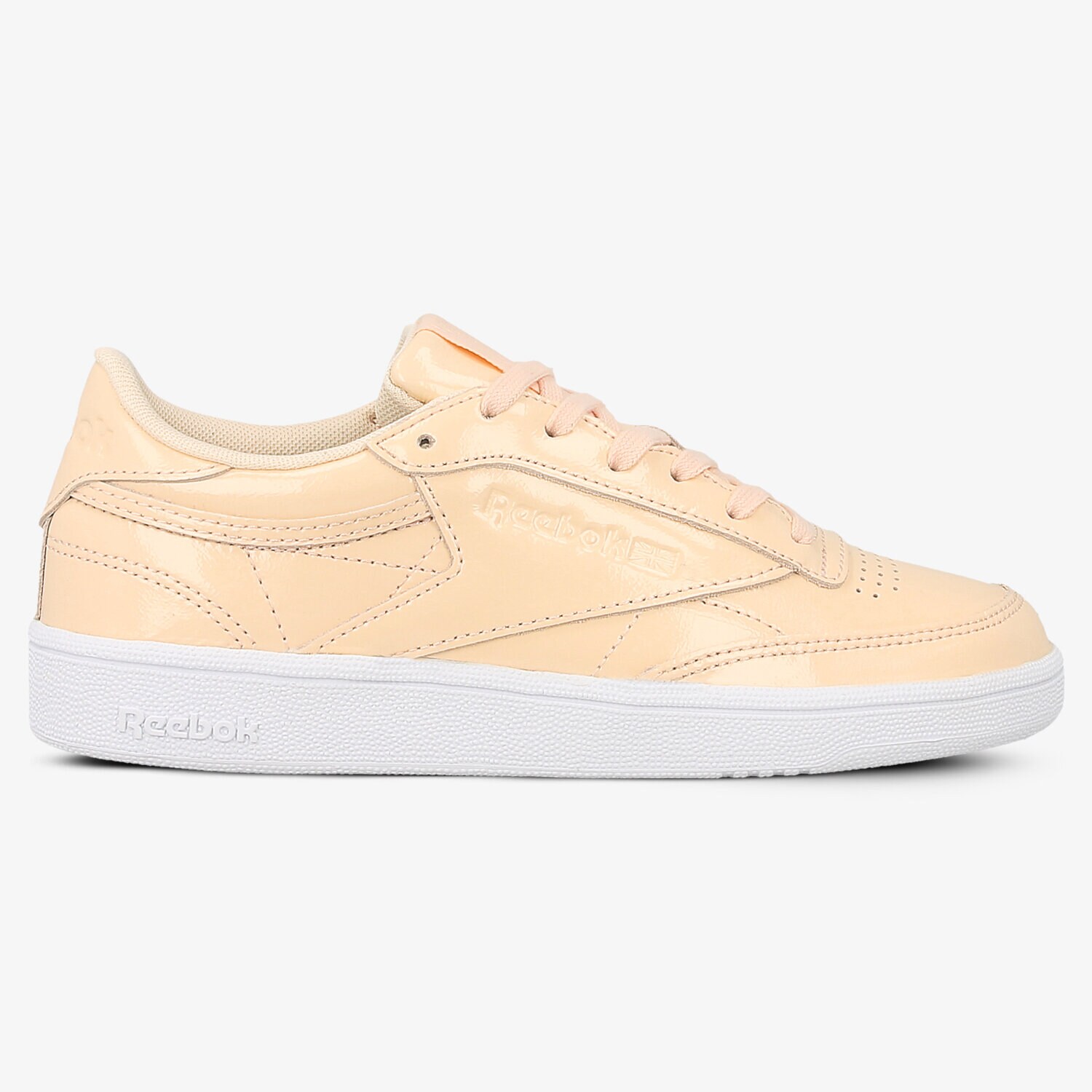 Femei pantofi sport REEBOK CLUB C 85 PATENT DESERT DUST WHITE BS9778 Bej
