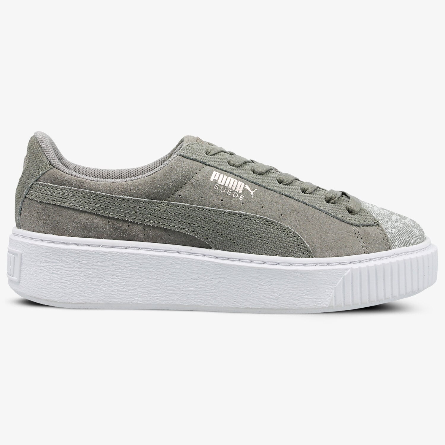 Femei pantofi sport PUMA SUEDE PLATFORM PEBBLE WN'S 36546402 Gri