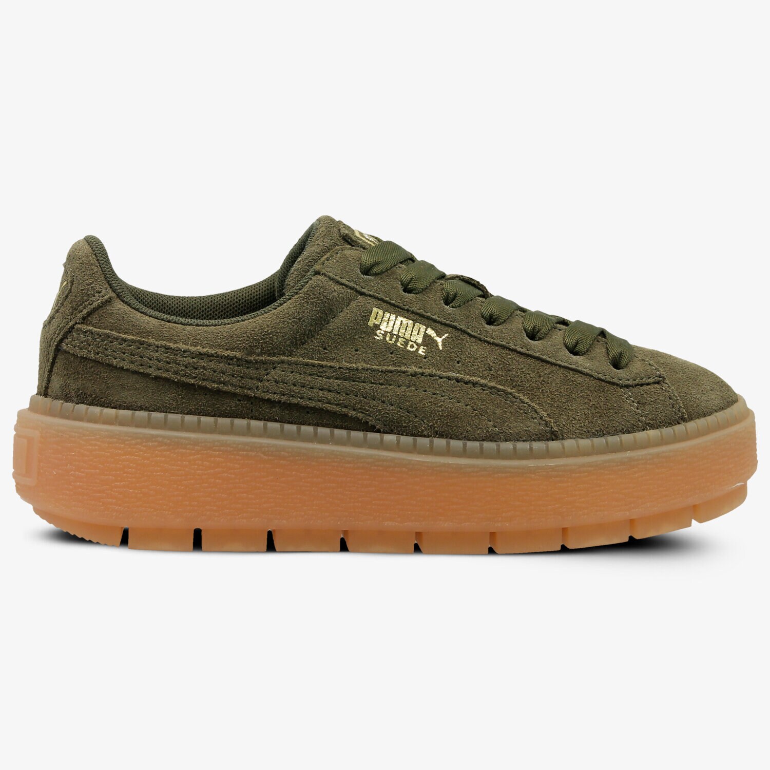 Femei pantofi sport PUMA SUEDE PLATFORM RUGGED WN'S 36583003 Kaki