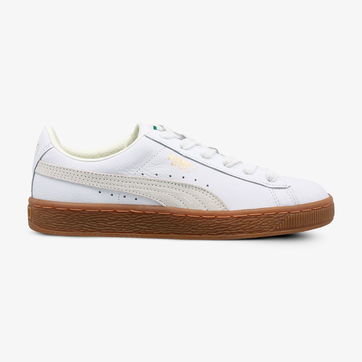 Copii pantofi sport PUMA BASKET CLASSIC GUM DELUXE JR  36507801 Alb