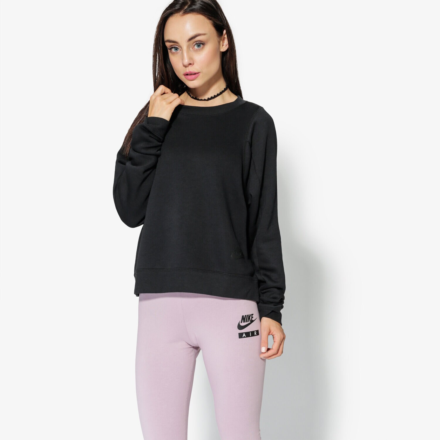 Femei bluză NIKE BLUZĂ W NSW MODERN CREW SSNL 883807-010 Negru
