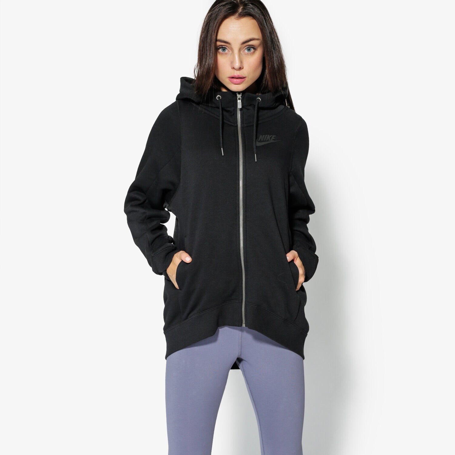Femei bluză NIKE BLUZĂ W NSW MODERN CAPE 885595-010 Negru