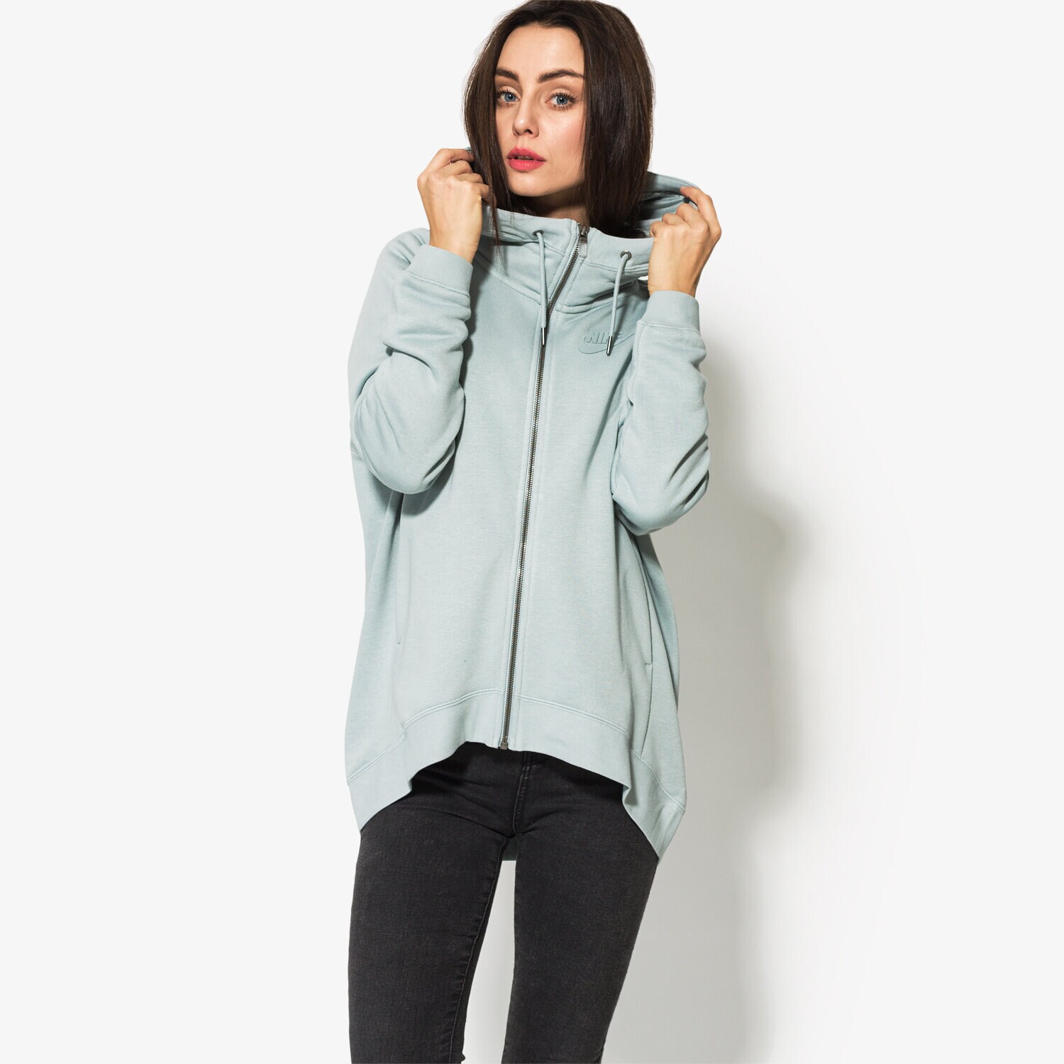 Femei bluză NIKE BLUZĂ W NSW MODERN CAPE 885595-019 Verde