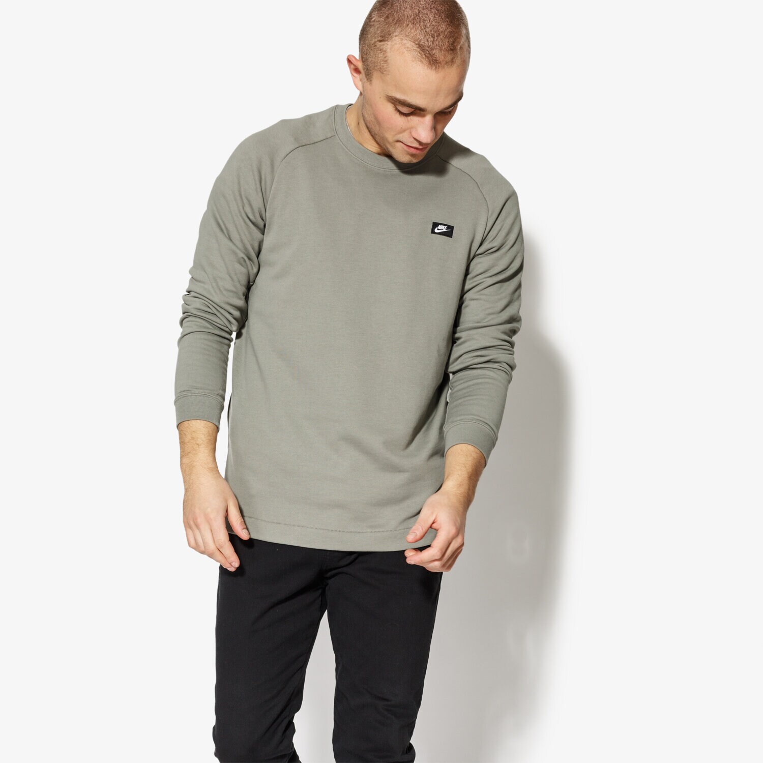 Bărbați bluză NIKE BLUZĂ M NSW MODERN CRW FT 805126-004 Verde