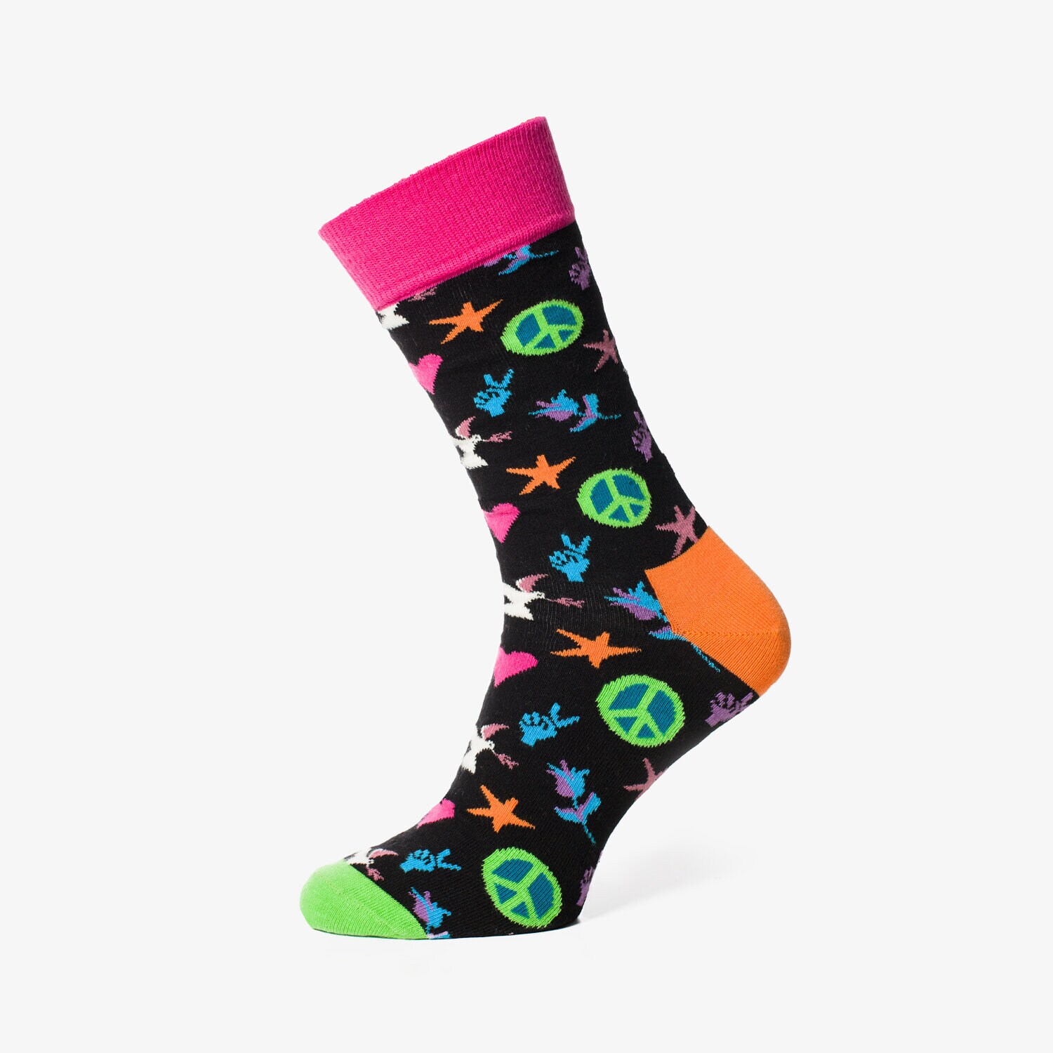 Femei șosete HAPPY SOCKS șOSETE PEACE & LOVE SOCKS PAL019000 Mulicolor