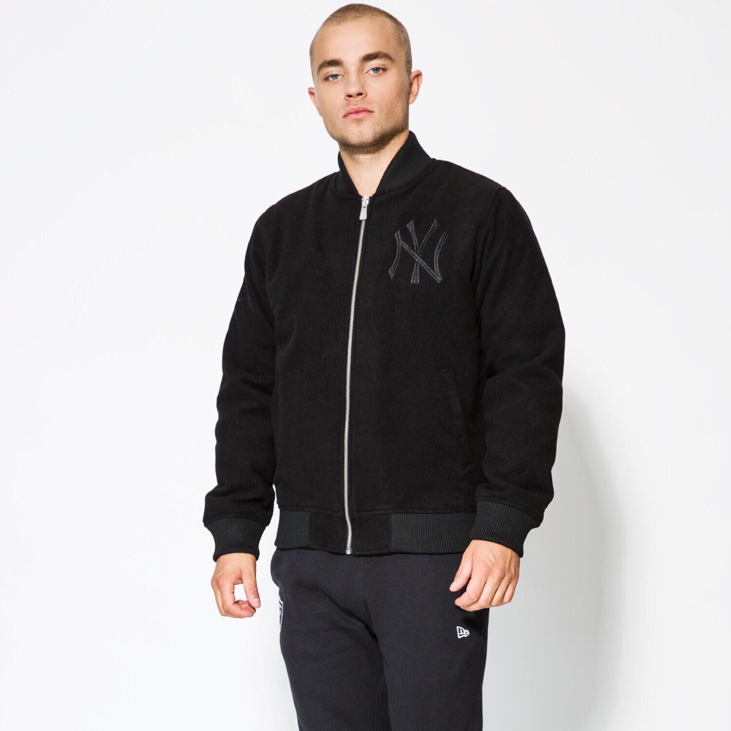 Bărbați jachetă NEW ERA JACHETĂ TEAM MELTON NY YANKEES BLK 11459444 Negru