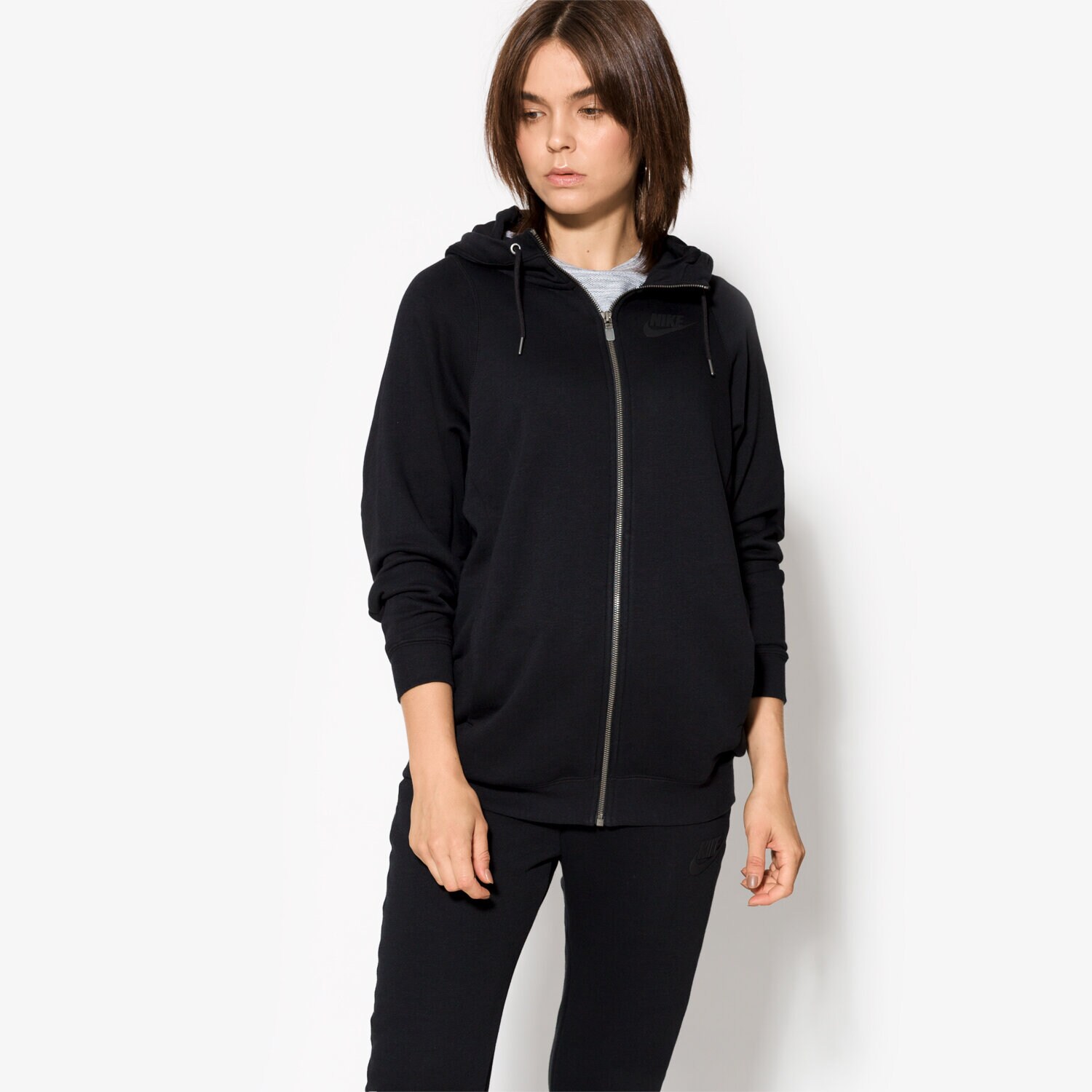 Femei bluză NIKE BLUZĂ MODERN HOODIE FZ 854985010 Negru