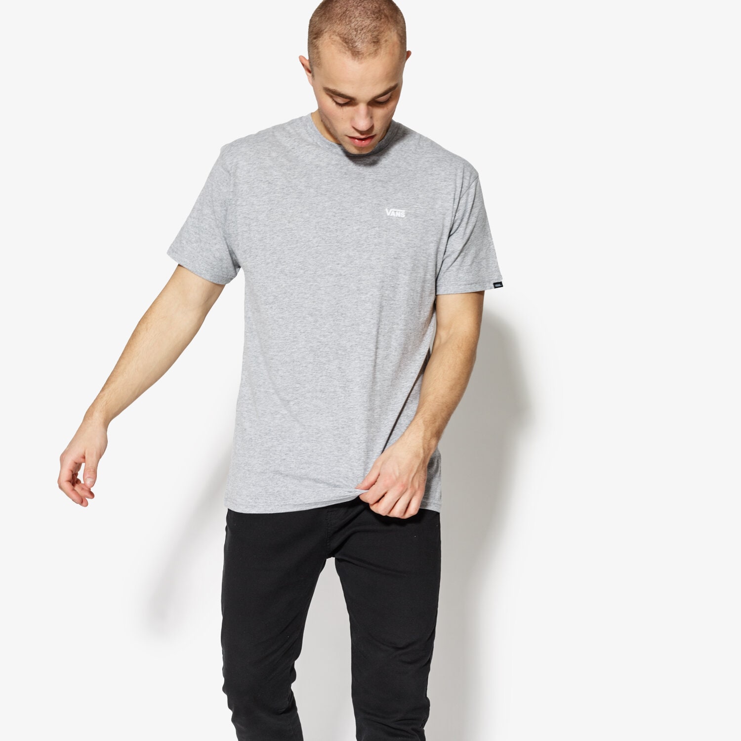 Bărbați tricou VANS TRICOU SS LEFT CHEST LOGO TEE VA3CZEATH VN0A3CZEATH1 Gri