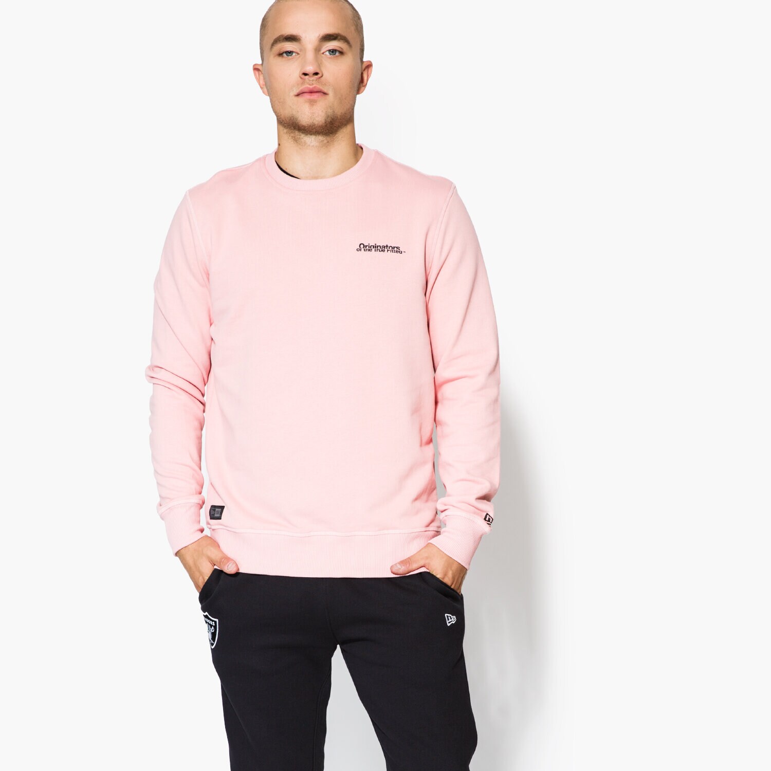 Bărbați bluză NEW ERA BLUZĂ ORIGINATORS CREW NECK NE BRR 11459493 Roz