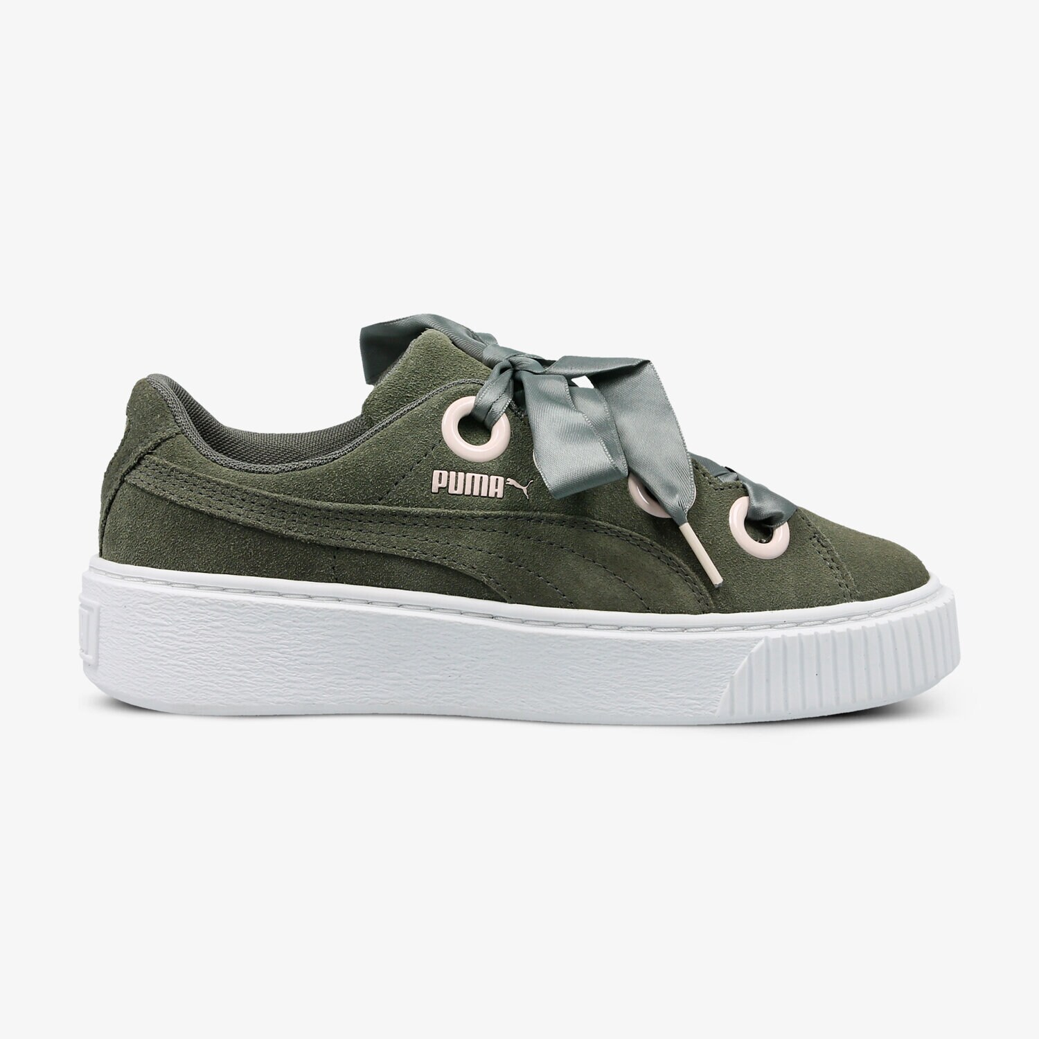 Copii pantofi sport PUMA PLATFORM KISS JR 36745902 Verde