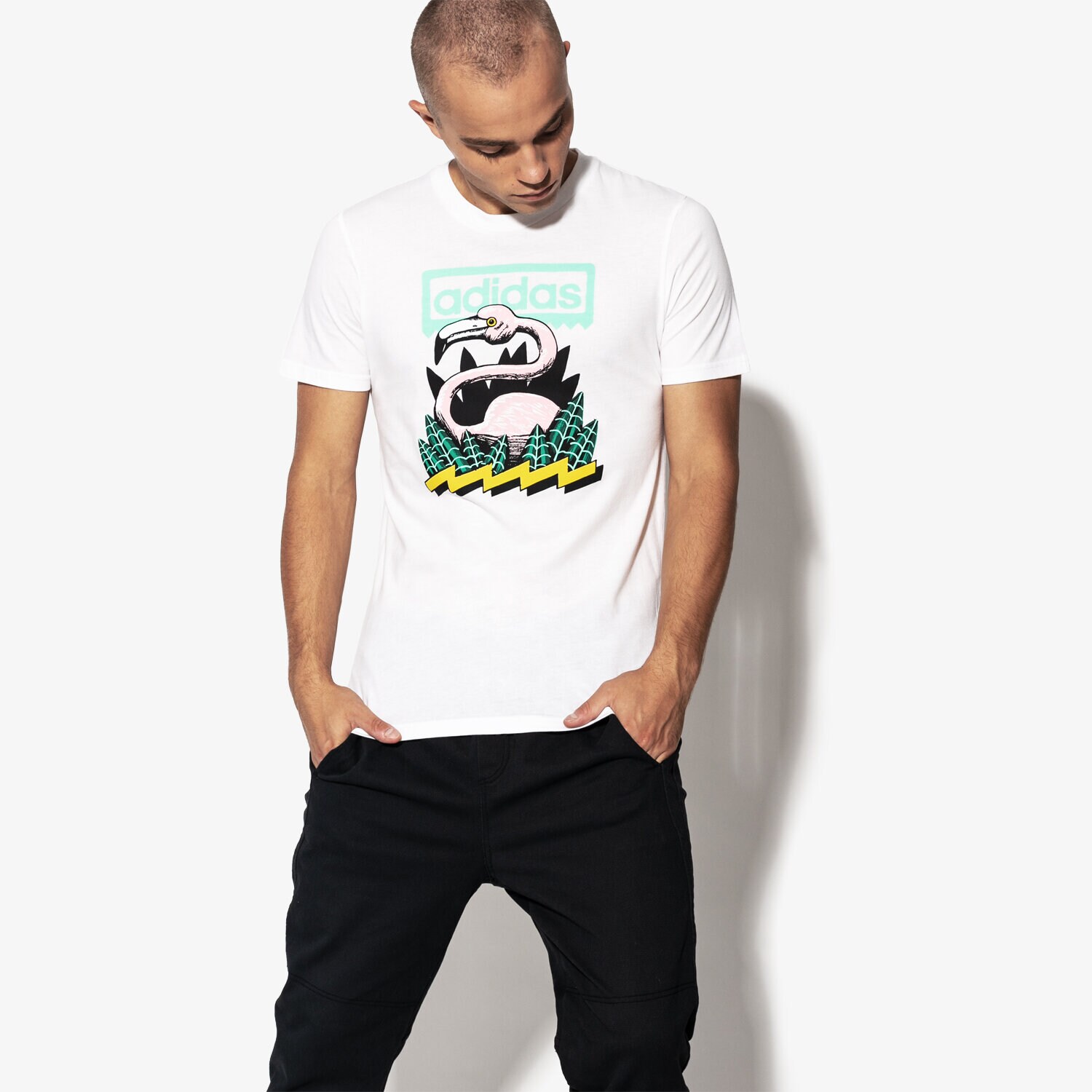 Bărbați tricou ADIDAS TRICOU SS ACTION SPORTS LIFESTYLE WADING TEE CF5840 Alb