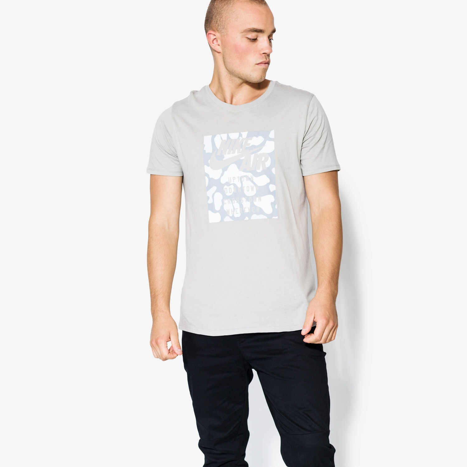 Bărbați tricou NIKE TRICOU SS M NSW TEE NK AF1 WHEREEVER AH6957-020 Gri