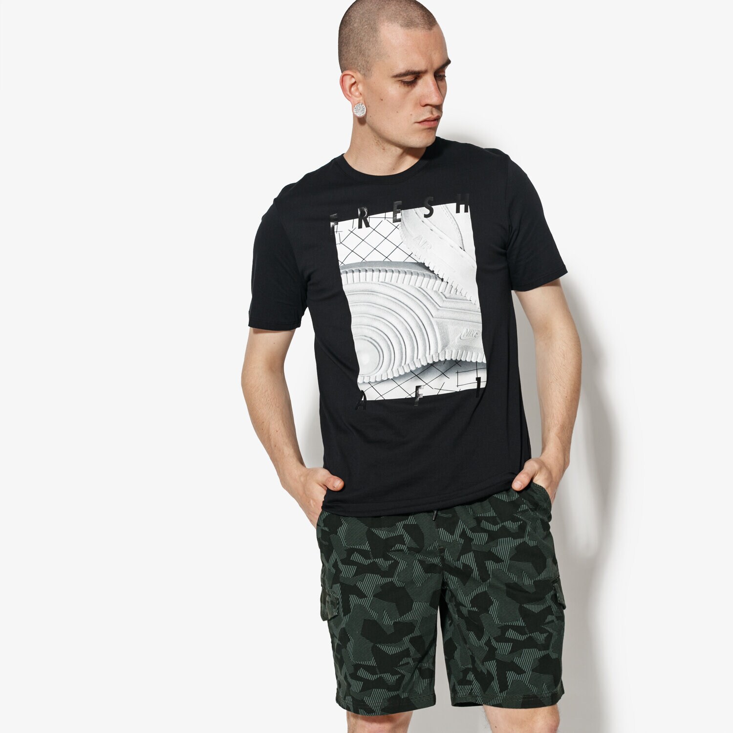 Bărbați tricou NIKE TRICOU SS M NSW TEE AF1 3 911928-010 Negru