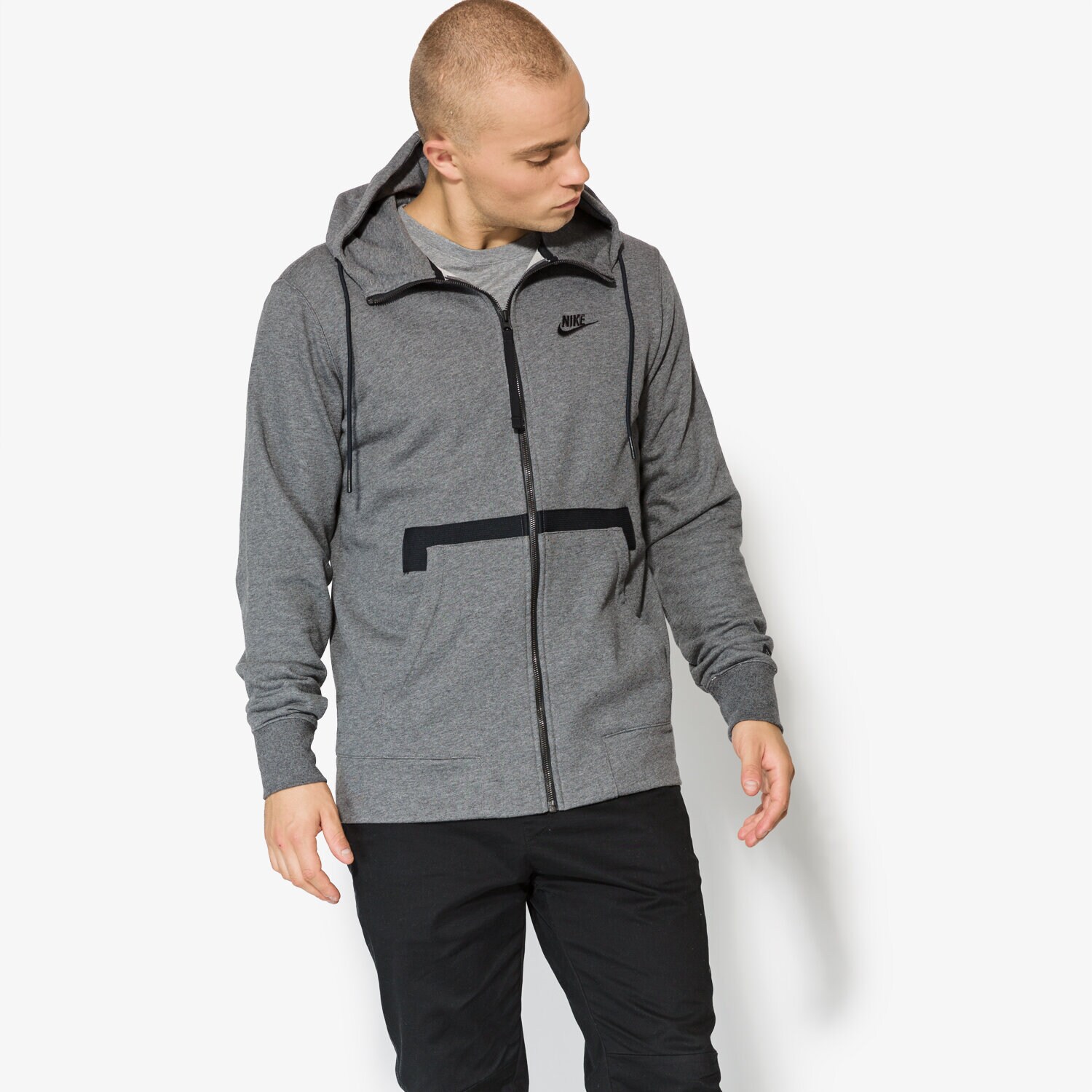 Bărbați bluză NIKE BLUZĂ M NSW HOODIE FZ FT AF1 925438071 Gri