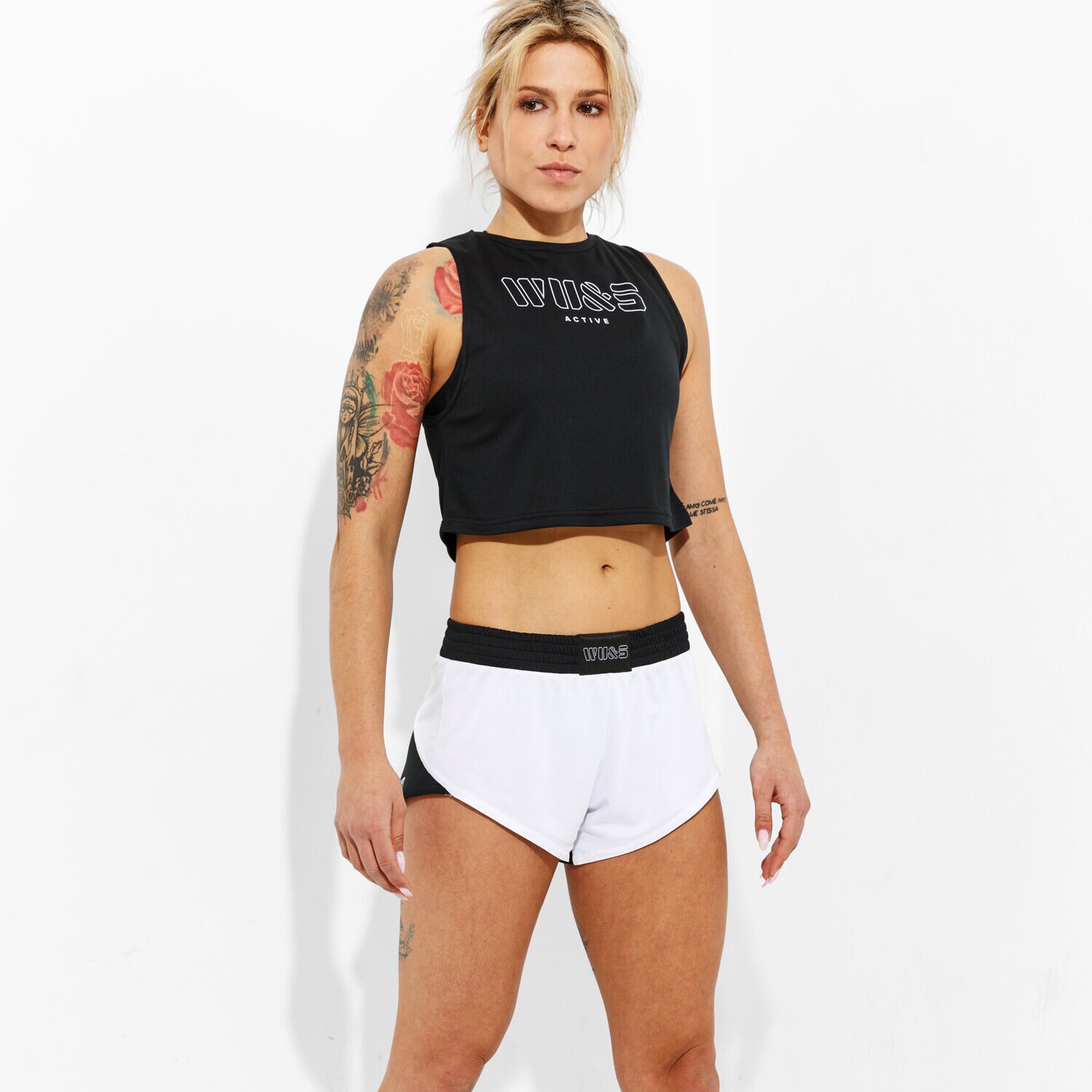 Femei tricou WAKE UP & SQUAT MAIOU ACTIVE SHORT WUTA005BLK Negru