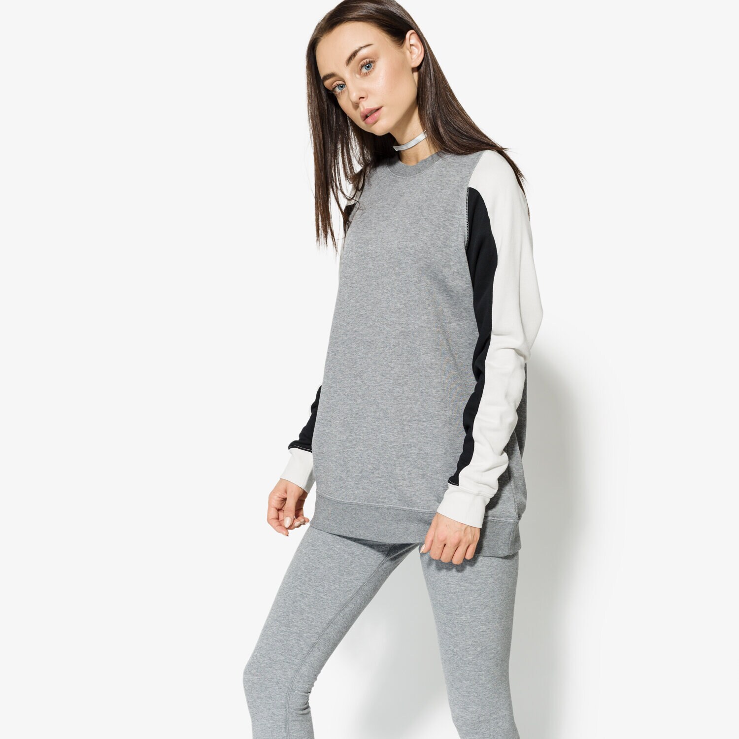 Femei bluză NIKE BLUZĂ W NSW MODERN CREW CB 914408091 Gri