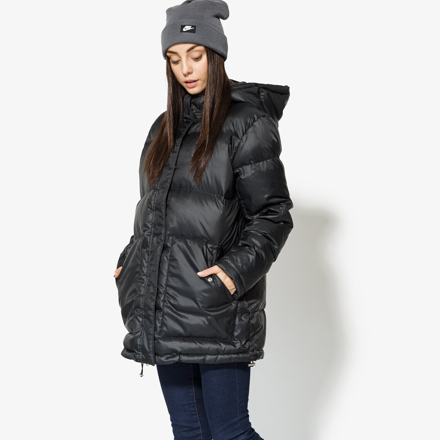 Femei geacă de iarnă ADIDAS JACHETĂ MID DOWN JKT BS2184 Negru