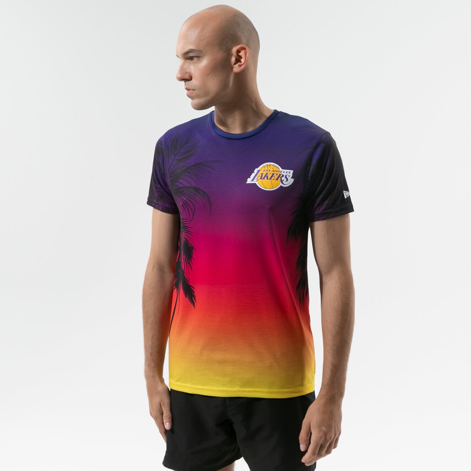 Bărbați tricou NEW ERA TRICOU SS NBA COASTAL HEAT TEE LA LAKERS LOS ANGELES 11569521 Mulicolor