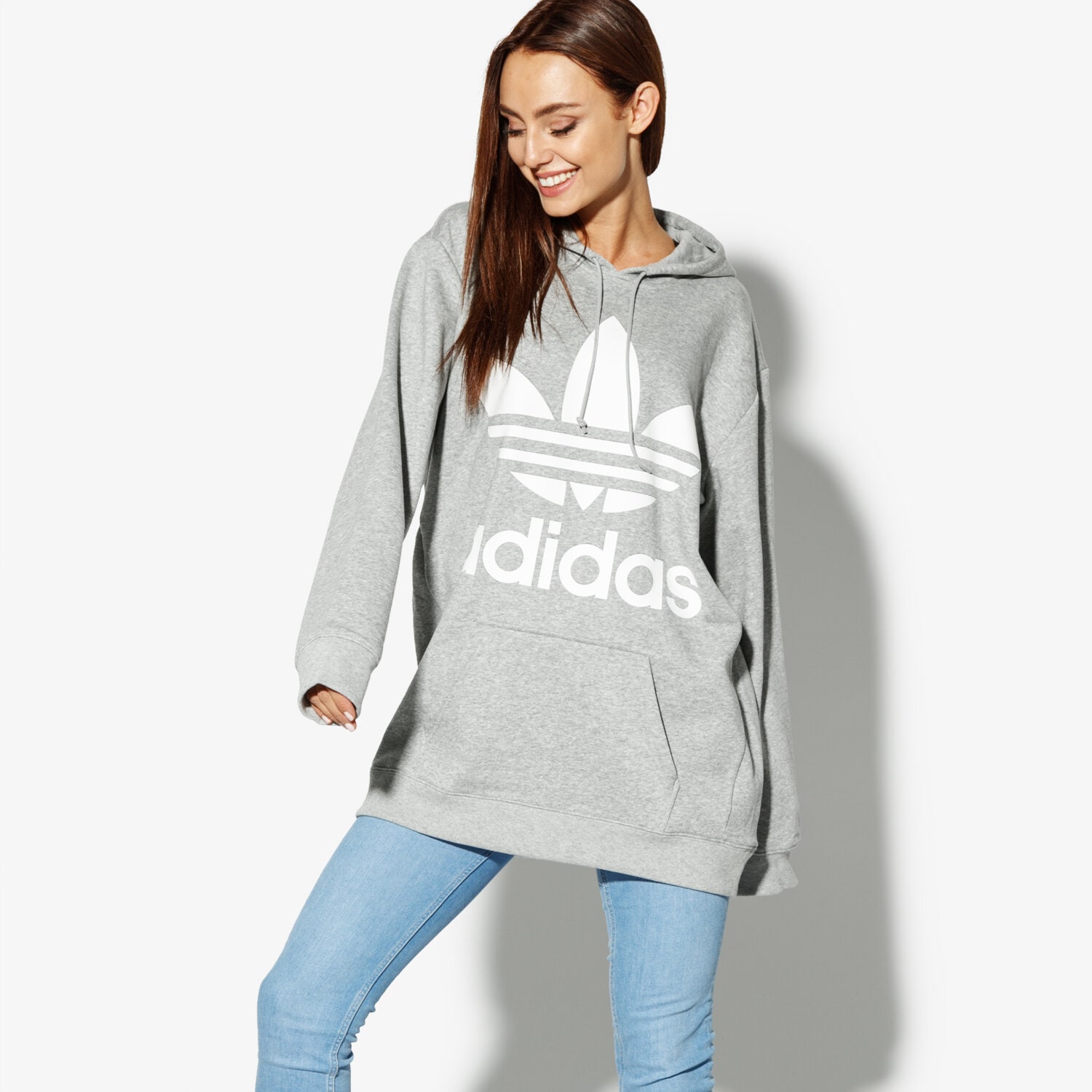 Femei bluză ADIDAS BLUZĂ BF TRF HOODIE ADICOLOR DH3154 Gri
