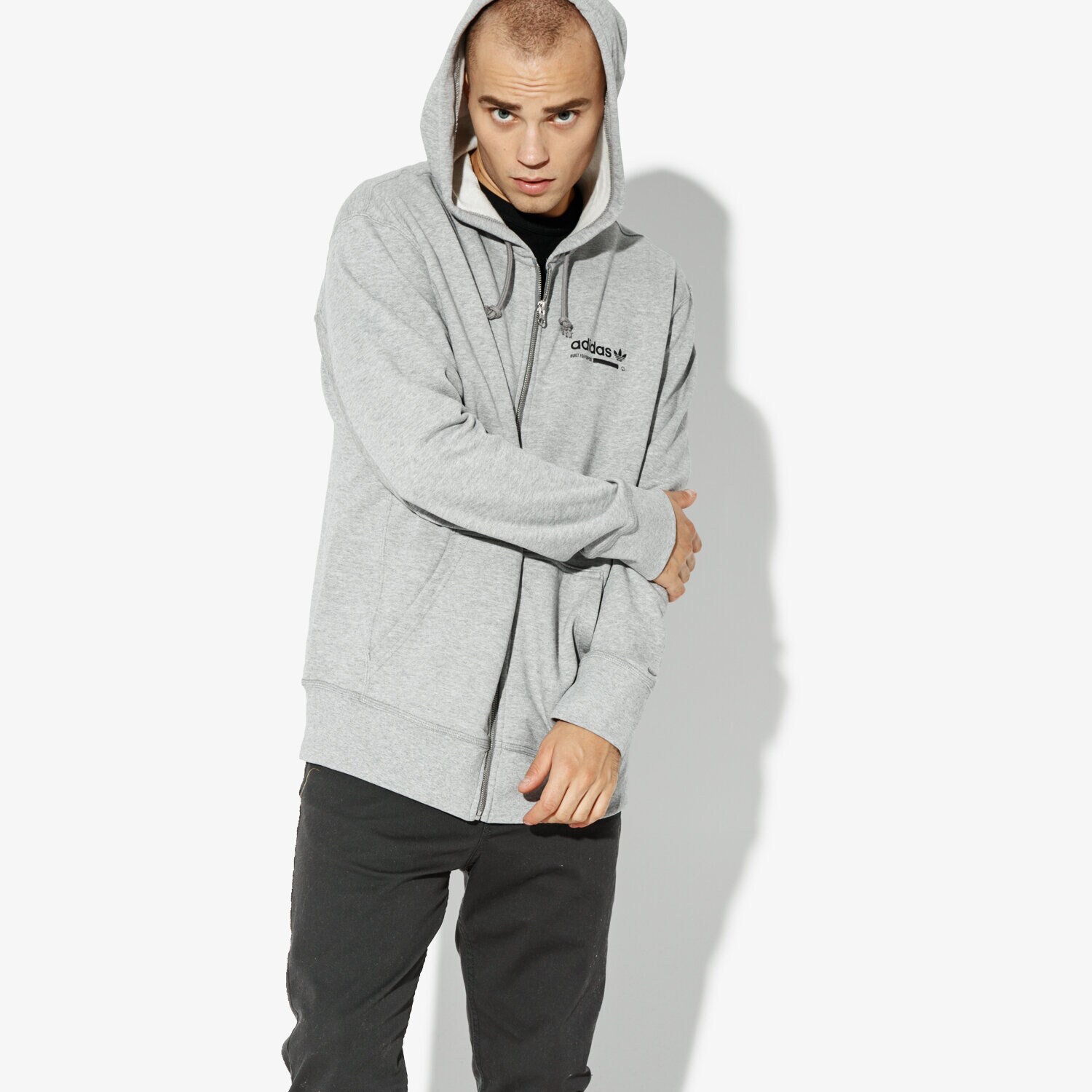 Bărbați bluză ADIDAS BLUZĂ KAVAL FZ HOODY ORIGINALS CORE DH4990 Gri