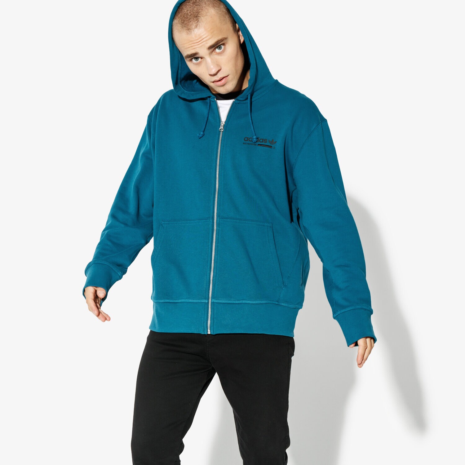 Bărbați bluză ADIDAS BLUZĂ KAVAL FZ HOODY ORIGINALS CORE DH4984 Albastru