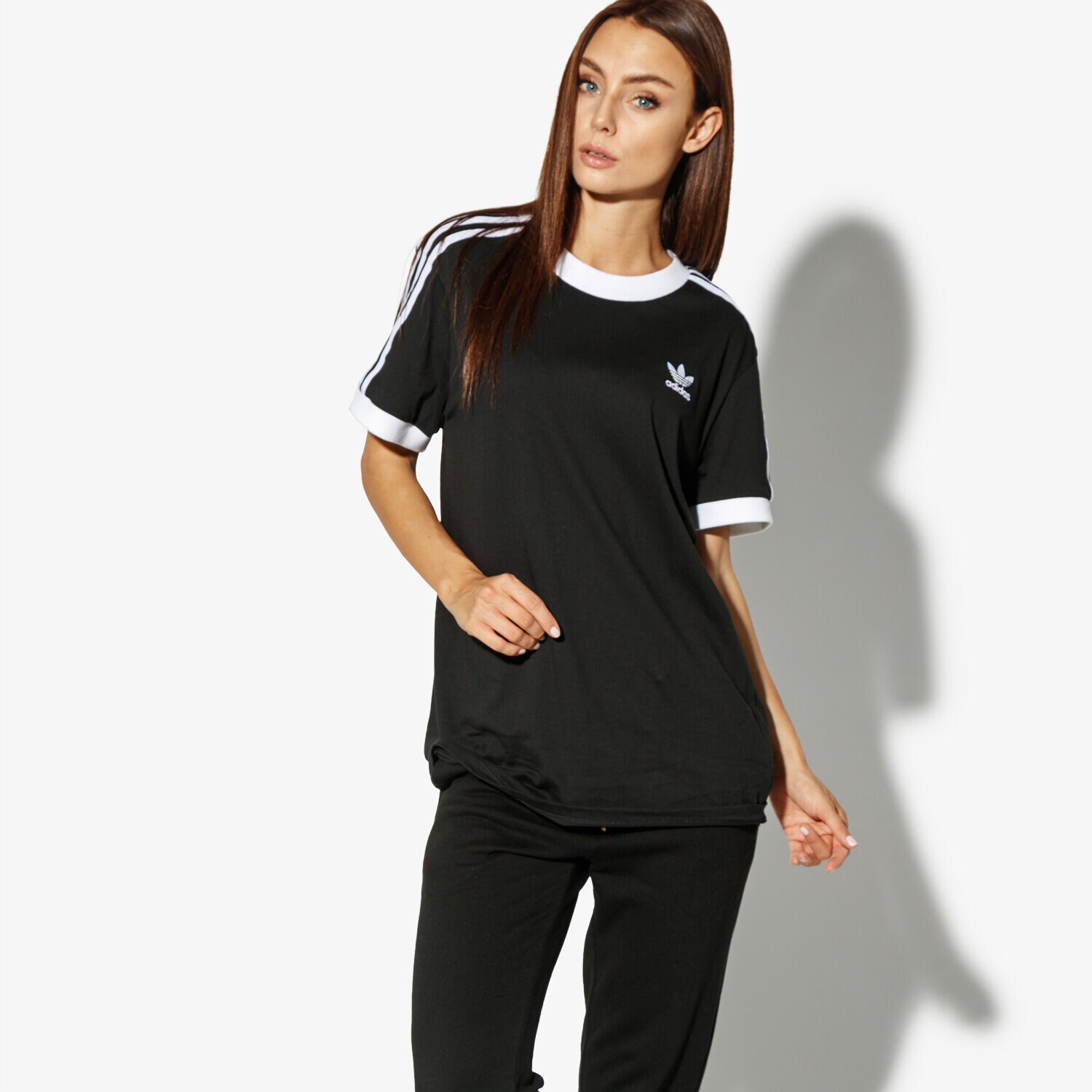 Femei tricou ADIDAS TRICOU SS 3 STRIPES TEE ADICOLOR CY4751 Negru