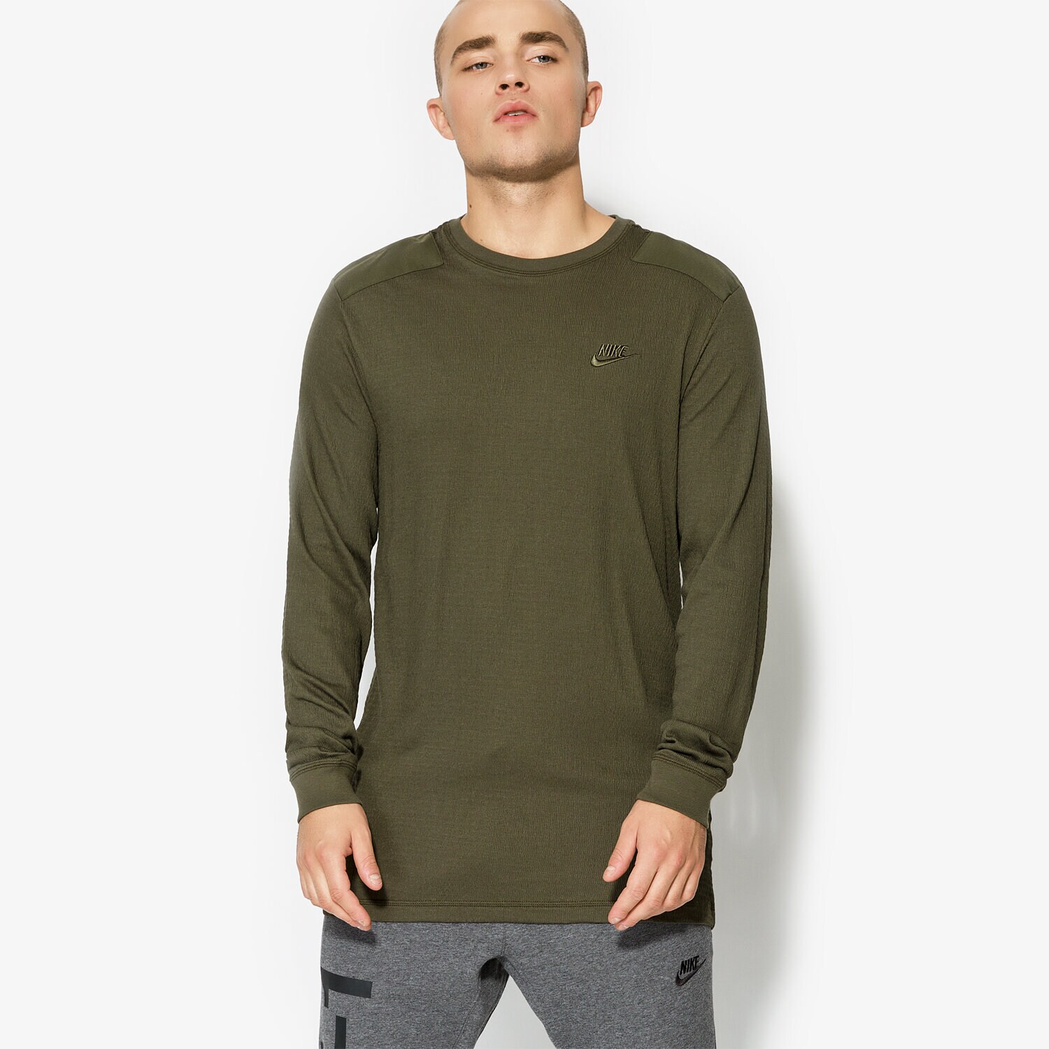 Bărbați bluză NIKE BLUZĂ M NSW TOP LS AF1 925440325 Kaki