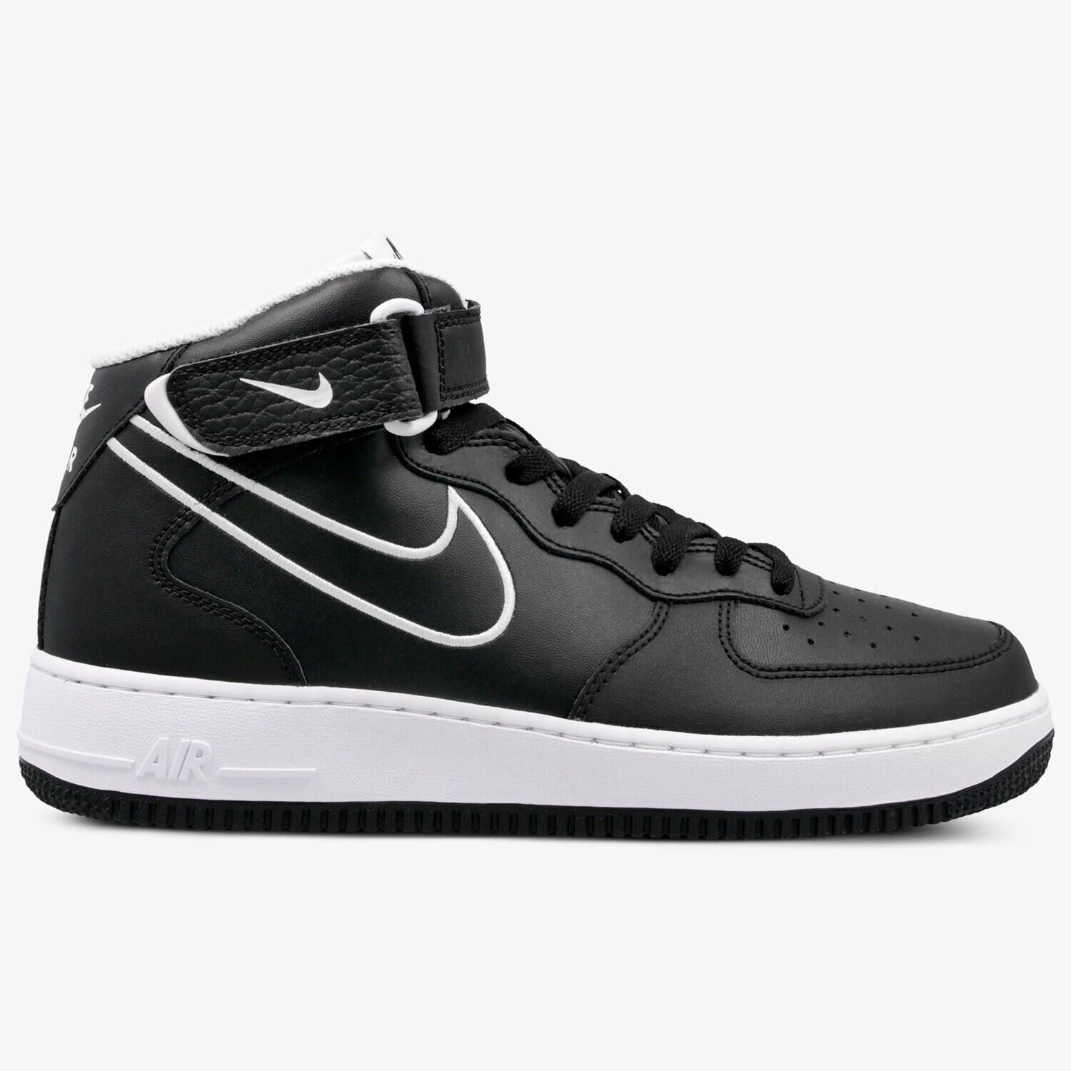 Barbați pantofi sport NIKE AIR FORCE 1 MID '07 LTHR AQ8650-001 Negru